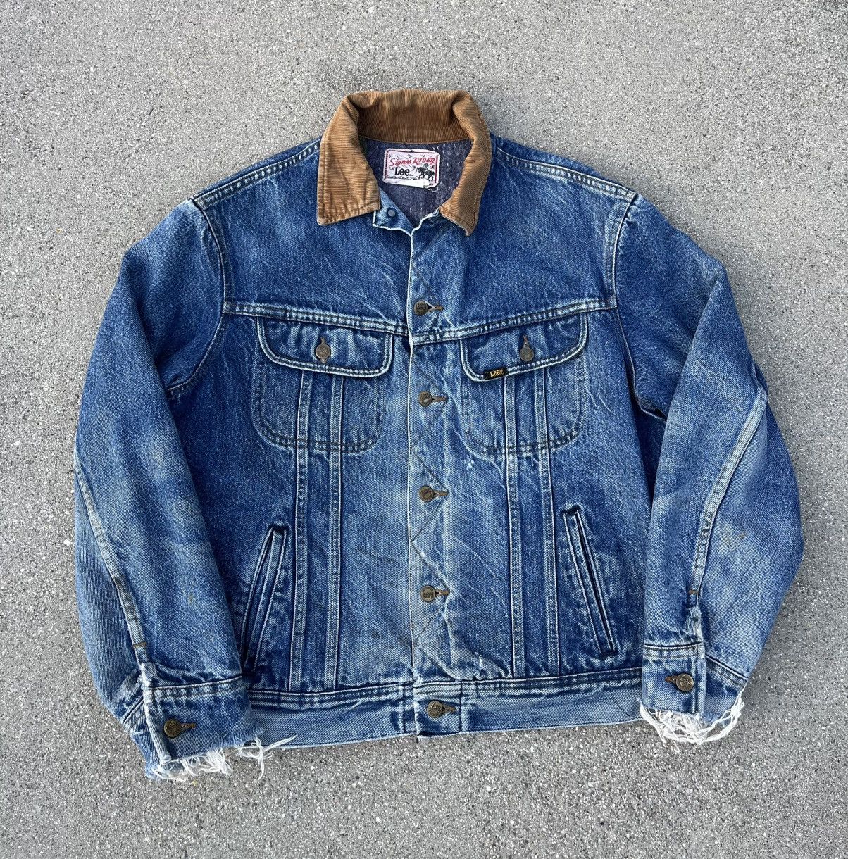 Lee Vintage Lee Storm Rider Wool Blanket Lined Denim Jean Jacket Size US L / EU 52-54 / 3 - 1 Thumbnail