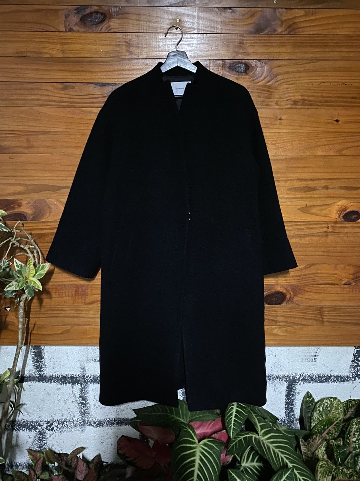 Frame Framework Japan Black Wool Minimalist Coat Size 36 Size S / US 4 / IT 40 - 3 Thumbnail