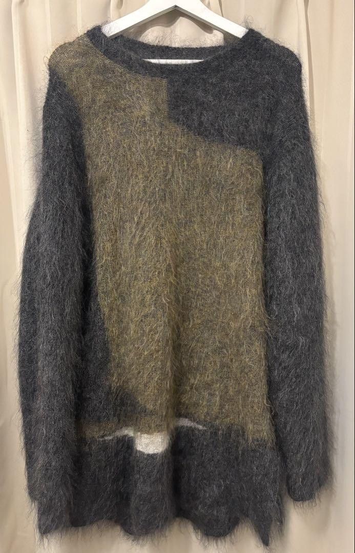 Yohji Yamamoto yohji yamamoto POUR HOMME Mohair color-pattern knit Size US L / EU 52-54 / 3 - 3 Thumbnail
