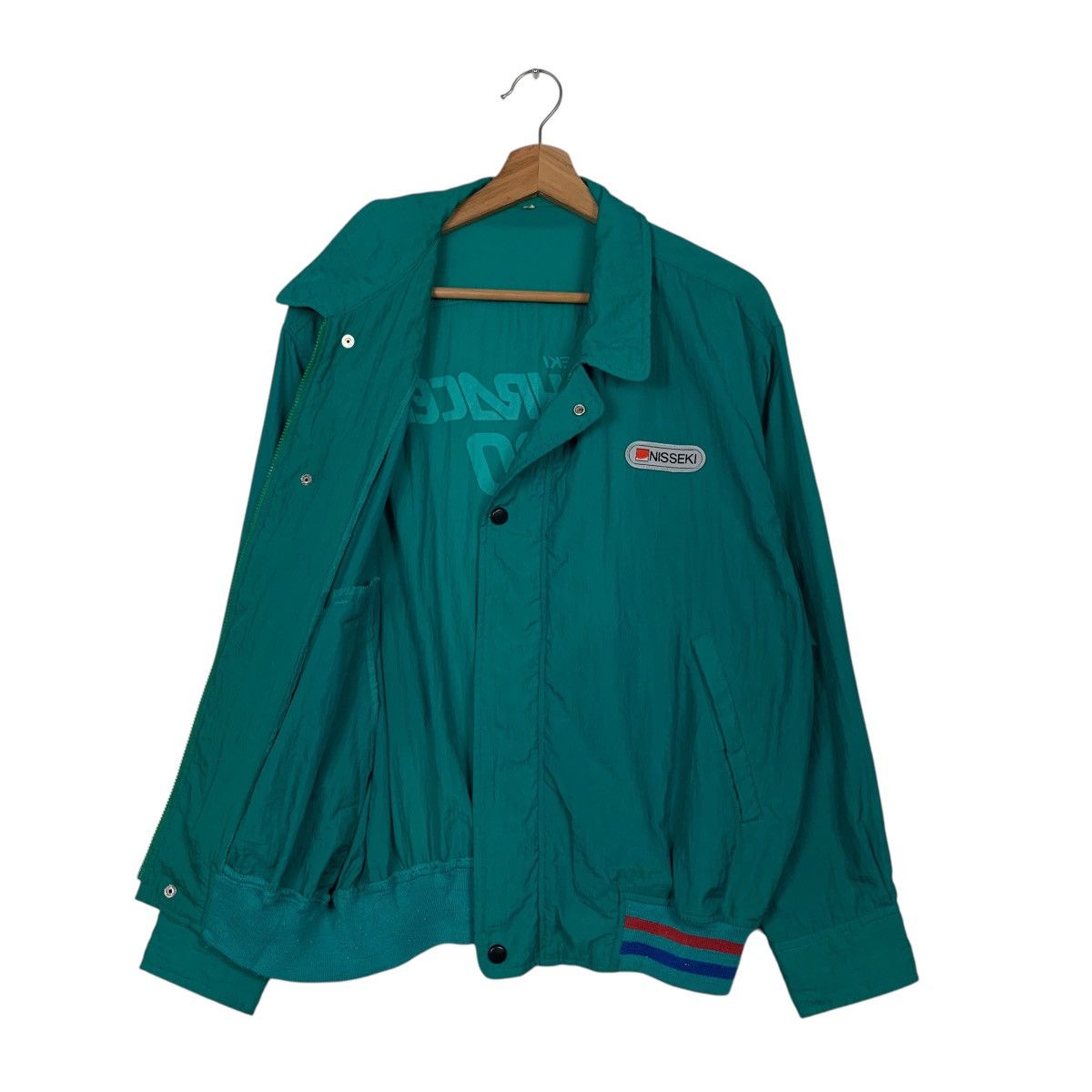 Japanese Brand NISSEKI DASHRACER 100 Green Collar Light Jacket #1661-C74 Size US L / EU 52-54 / 3 - 9 Thumbnail