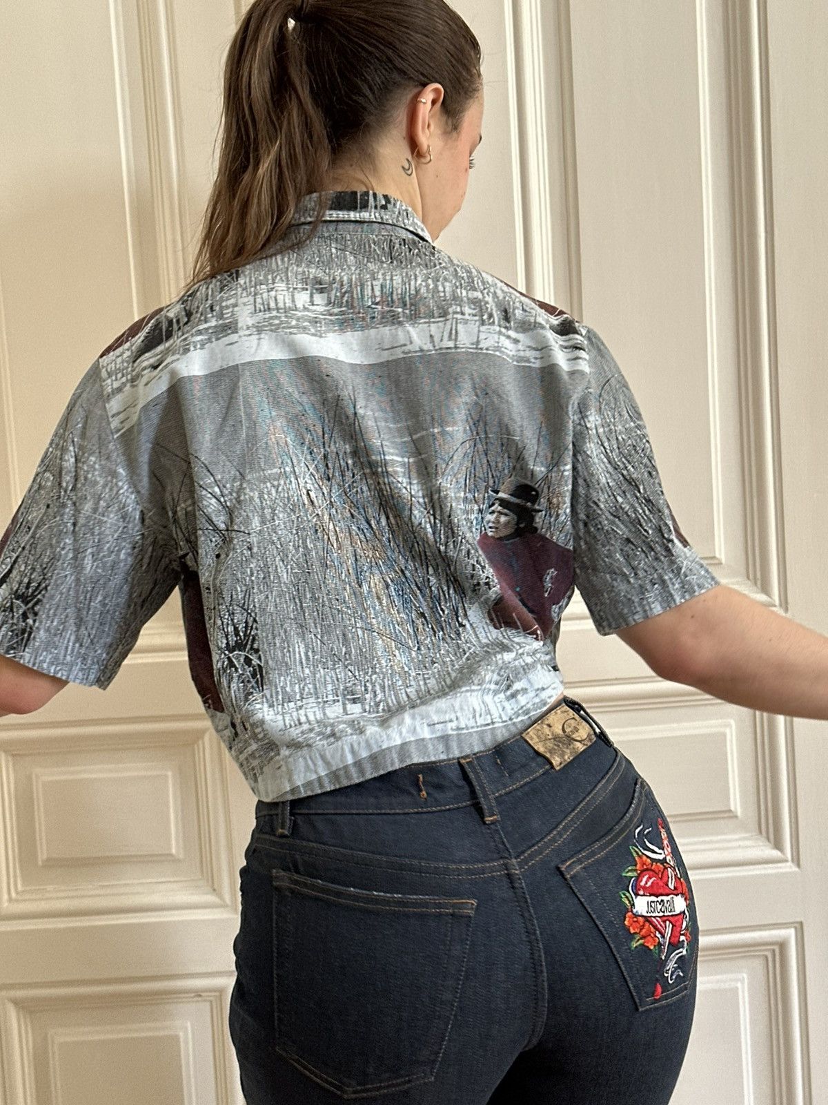 Emporio Armani Emporio Armani Vintage 80s Archive Japanese Style Crop-top Size M / US 6-8 / IT 42-44 - 3 Thumbnail