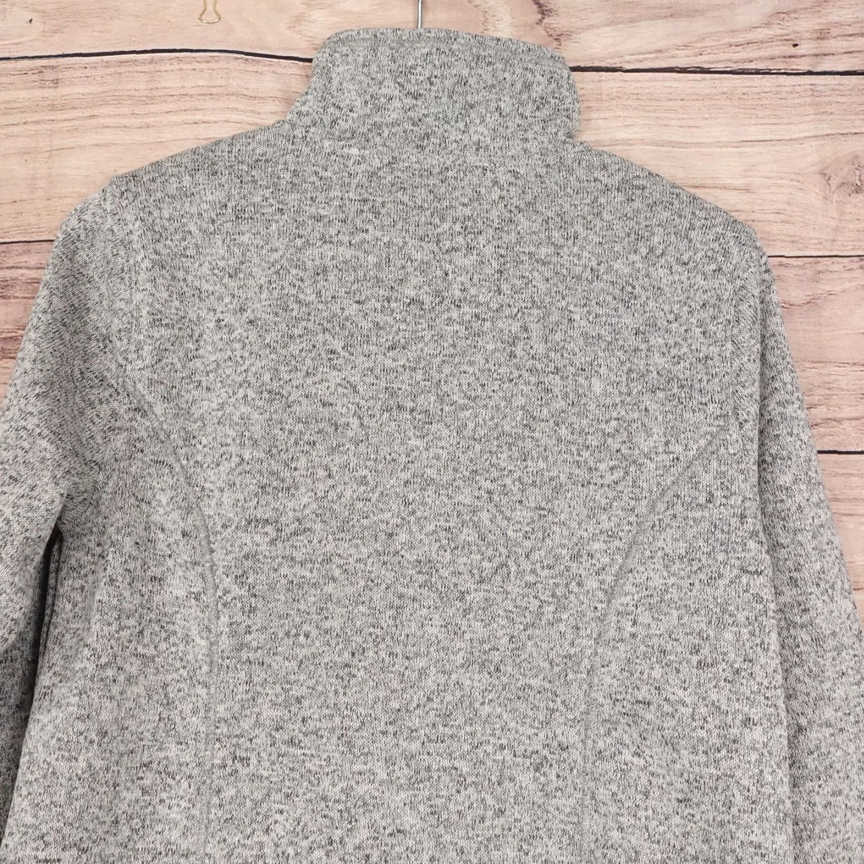 Eddie Bauer Eddie Bauer Womens M Gray 1/4 Zip Fleece Pullover Mock Neck Sweater Jacket Sweatshirt Size M / US 6-8 / IT 42-44 - 5 Thumbnail