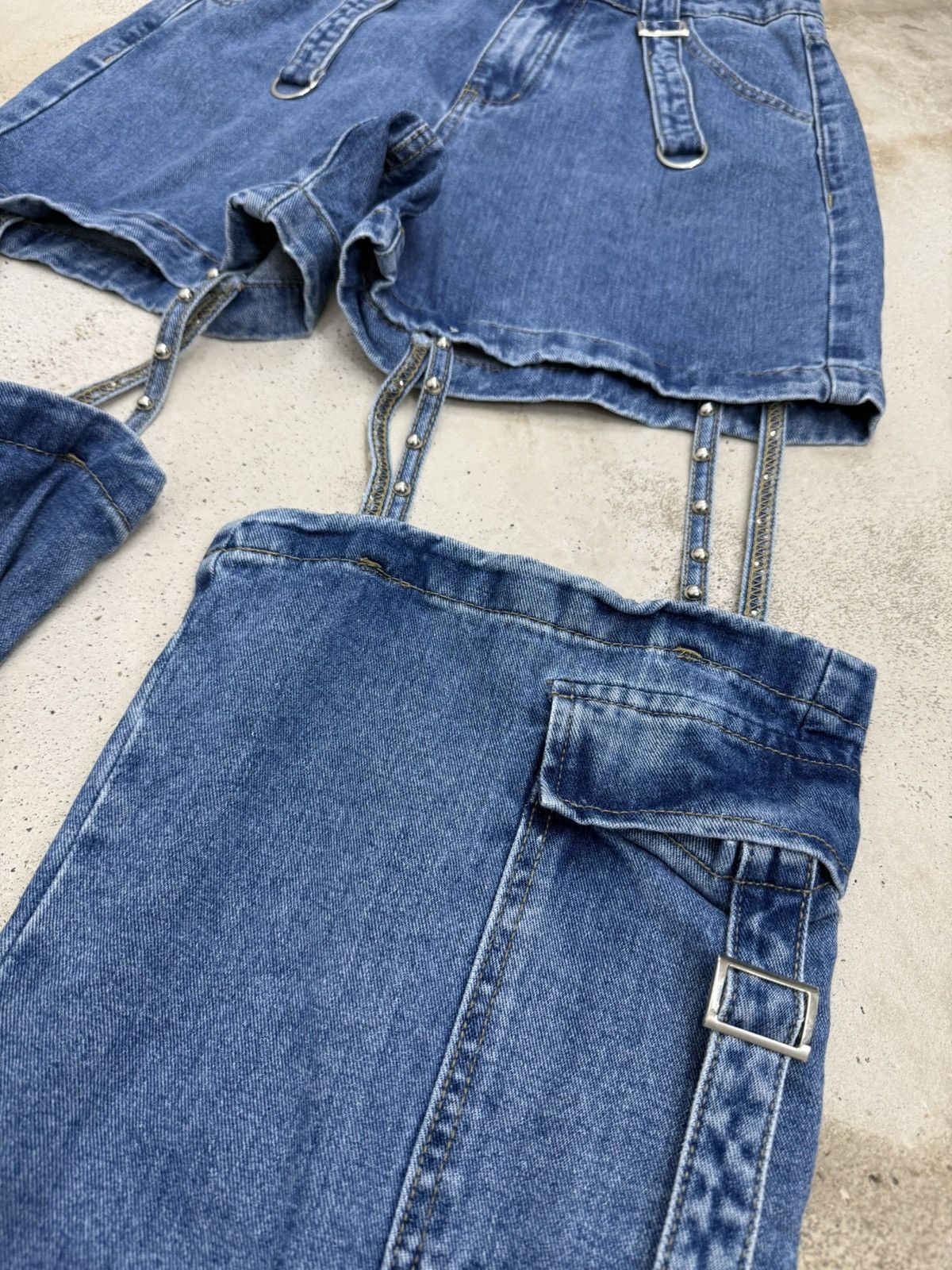 Japanese Brand Y2K Avant Garde Designer Style Street Unisex Denim Pants Size US 28 / EU 44 - 5 Thumbnail