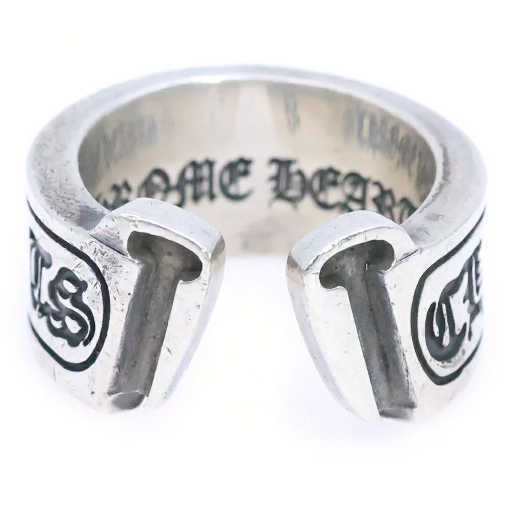 Chrome Hearts 9.5 CHROME HEARTS LARGE SCROLL LABEL RING silver Size ONE SIZE - 5 Thumbnail