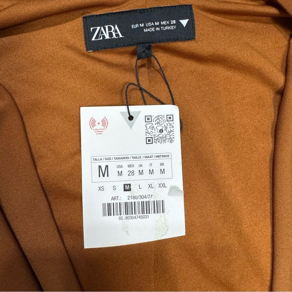 Zara NWT New Zara Cowl Neck Brown Mini Dress Size M Size M / US 6-8 / IT 42-44 - 8 Thumbnail