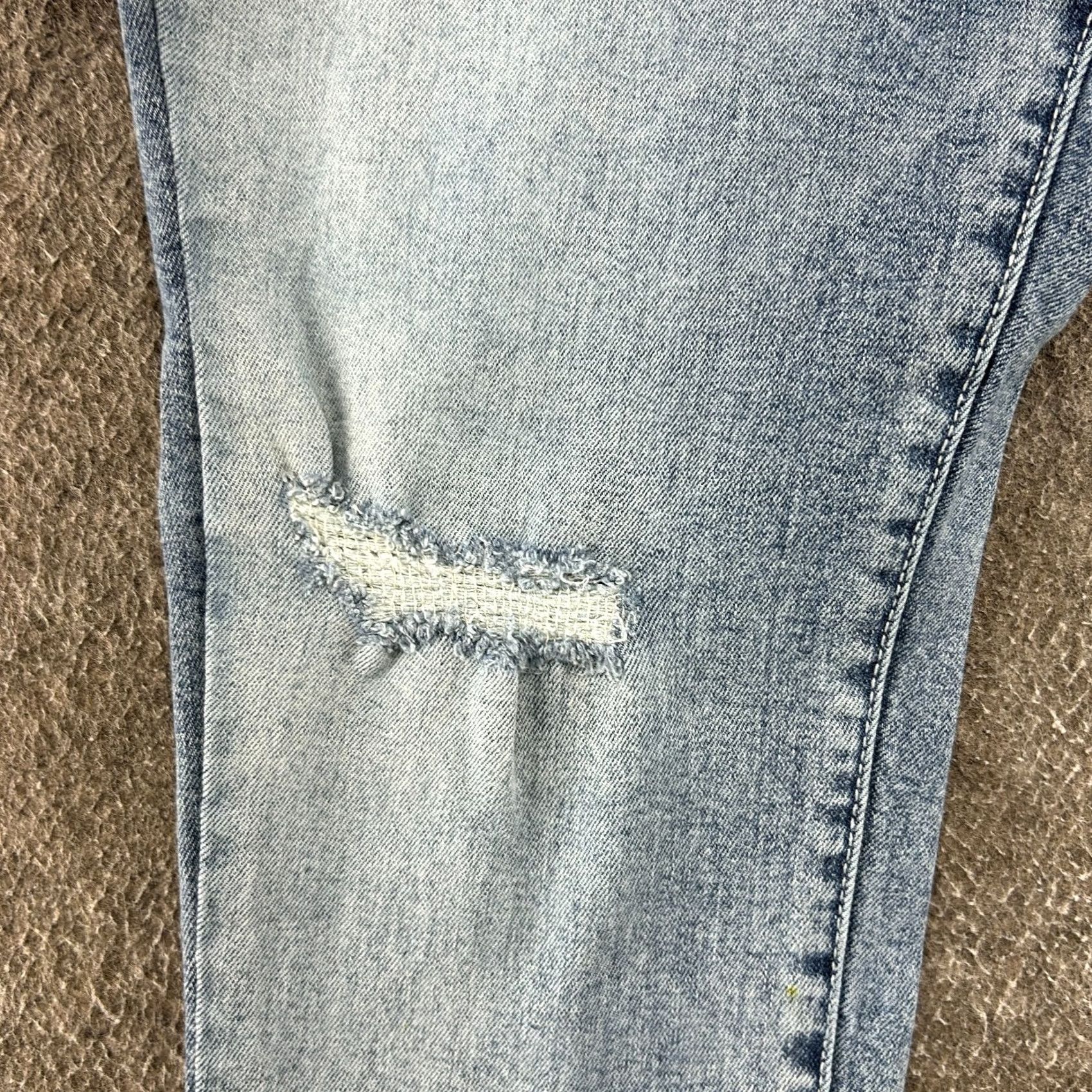 True Religion True Religion Ricky Jeans Mens 34x29 Blue Distressed Relaxed Straight Denim 5-Pocket Design Size US 34 / EU 50 - 7 Thumbnail