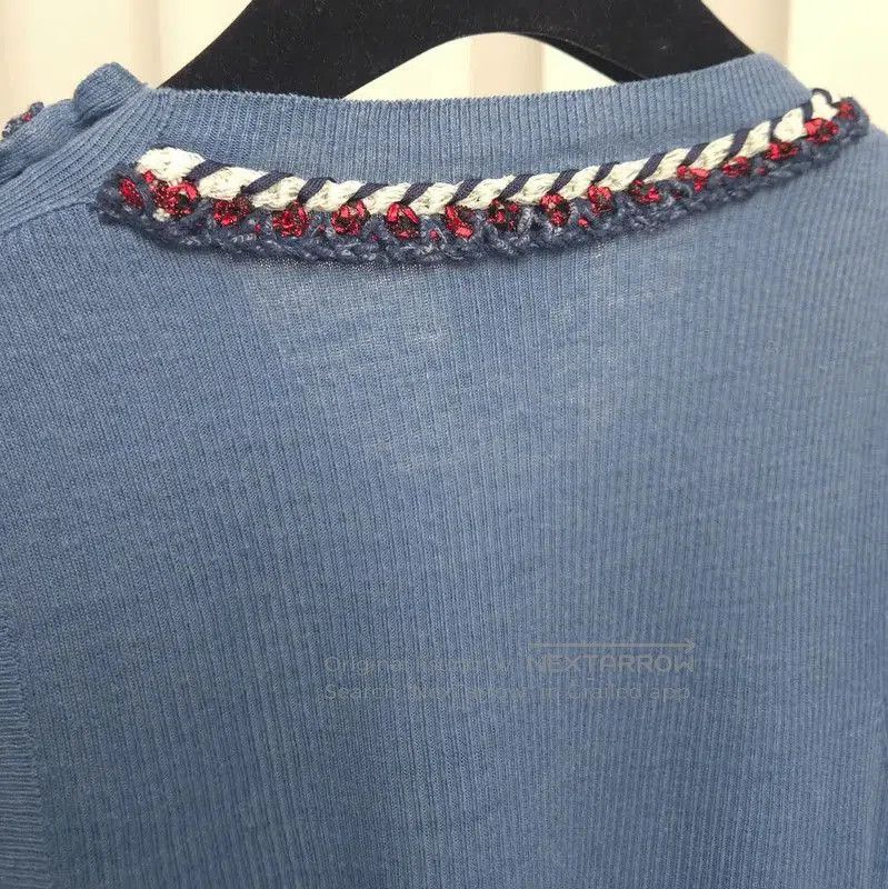 Chanel Chanel Summer Blue Cotton Sleeveless Top . Size S / US 4 / IT 40 - 7 Thumbnail