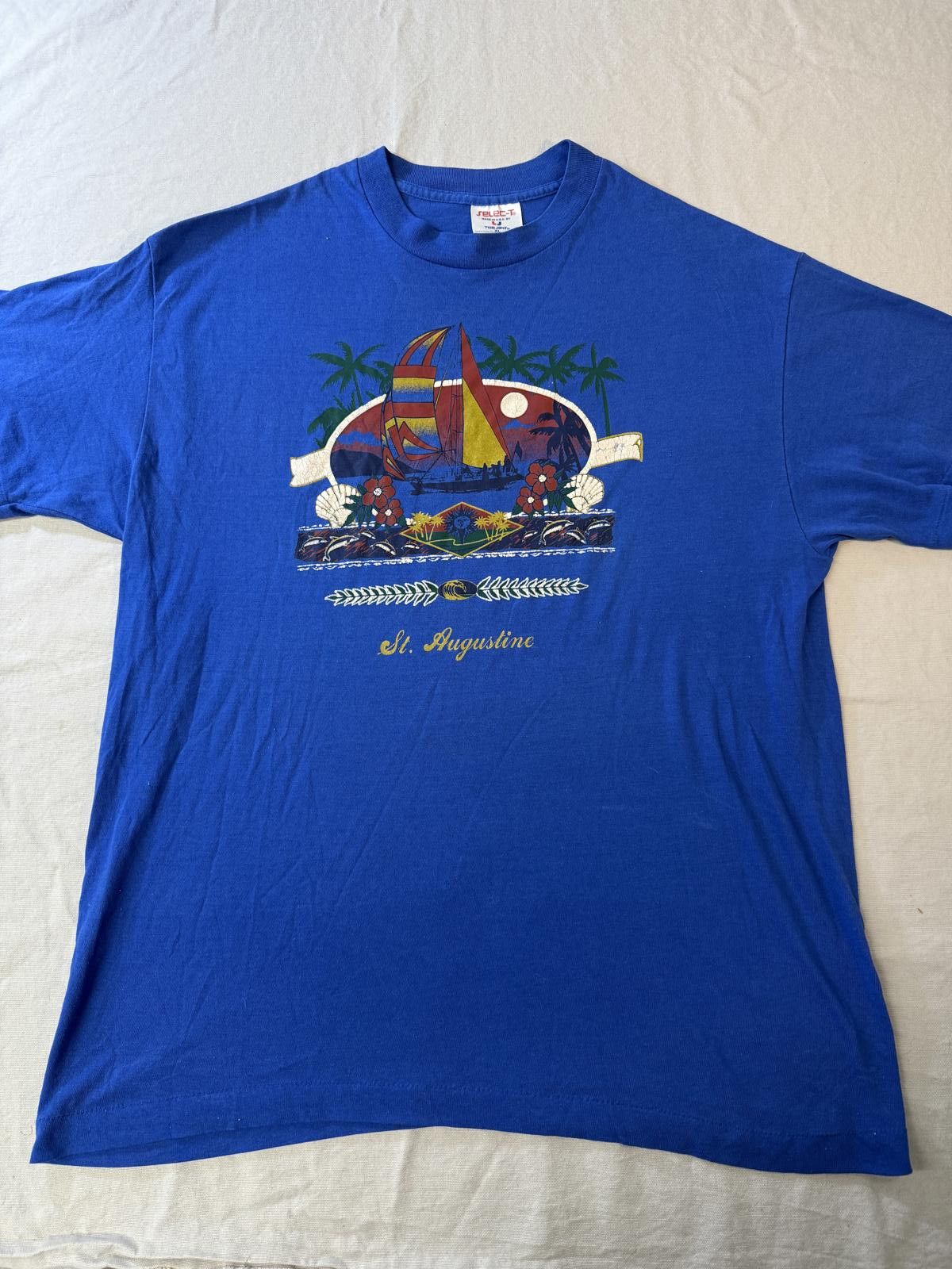 Designer Vintage St Augustine Florida T-shirt - Sailing Tourist XL Size US XL / EU 56 / 4 - 1 Thumbnail