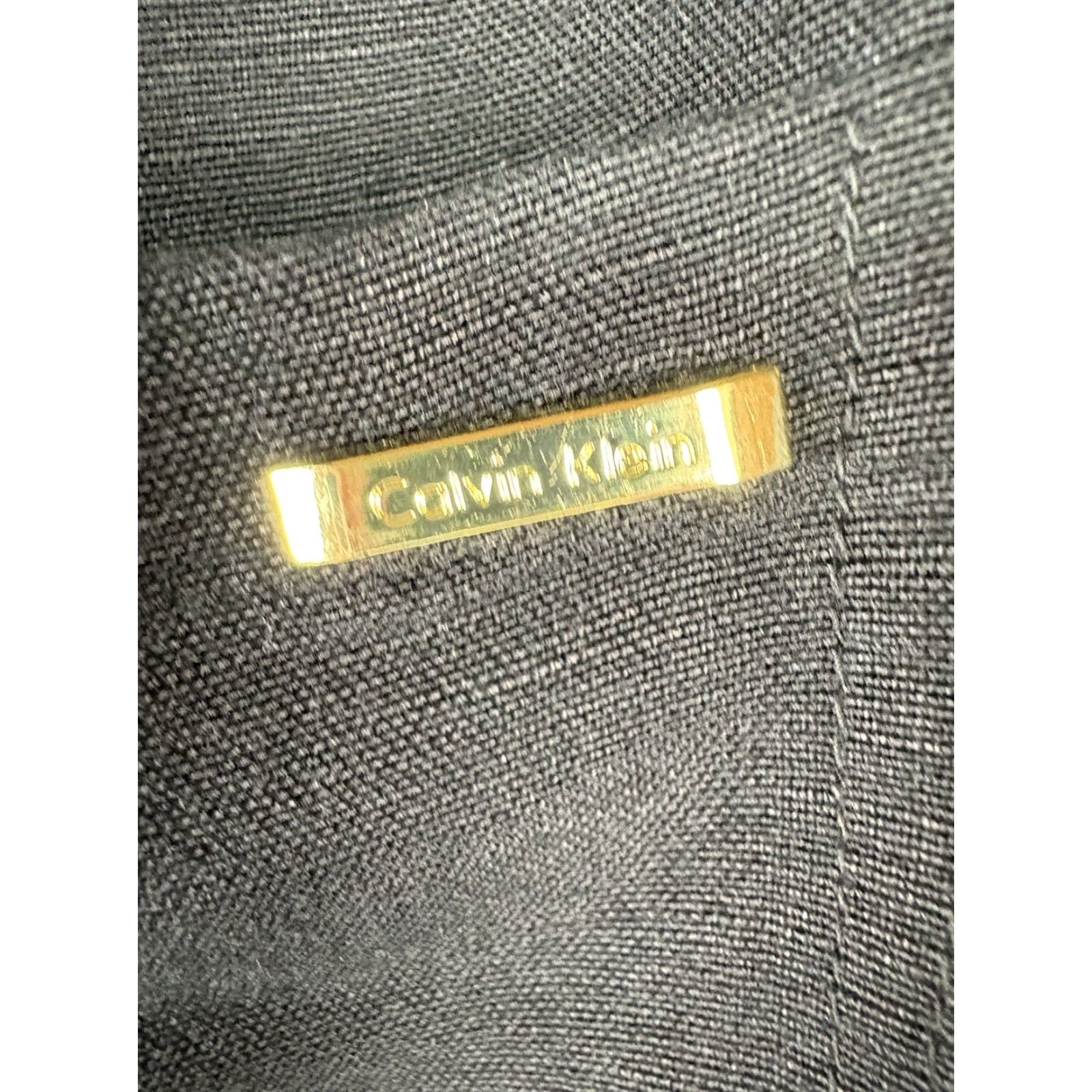 Calvin Klein VINTAGE Calvin Klein Dress Pants Women Wide Leg Linen Blend 12 Black офисный, бизнес, casual Size 34" / US 12 / IT 48 - 7 Thumbnail
