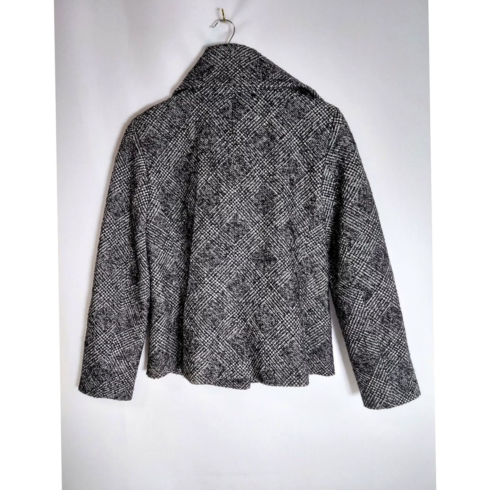 Talbots NWT Talbots Wool Blend Jacket Black White Plaid Long Sleeve Women Size 8 Size M / US 6-8 / IT 42-44 - 2 Thumbnail