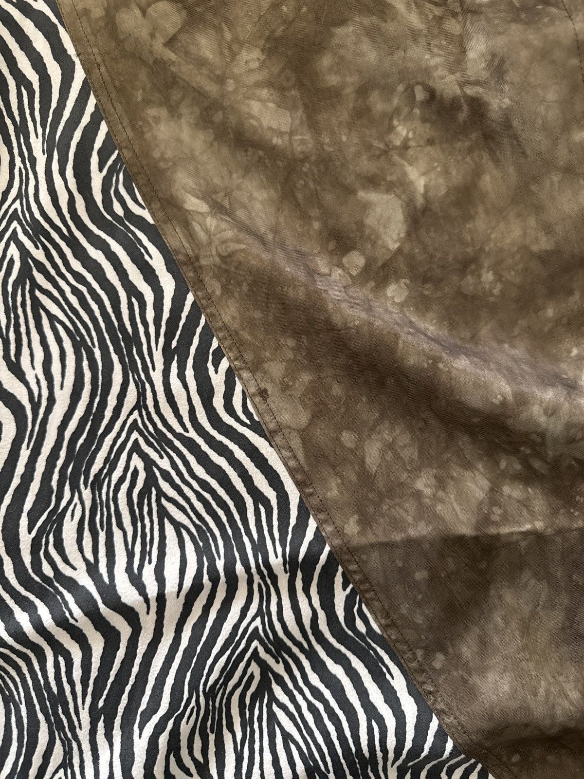 Vintage M.Y.O.B NYC Flared Pants – Zebra Contrast & Tie-Dye Brown Size 25" / US 0 / IT 36 - 5 Thumbnail