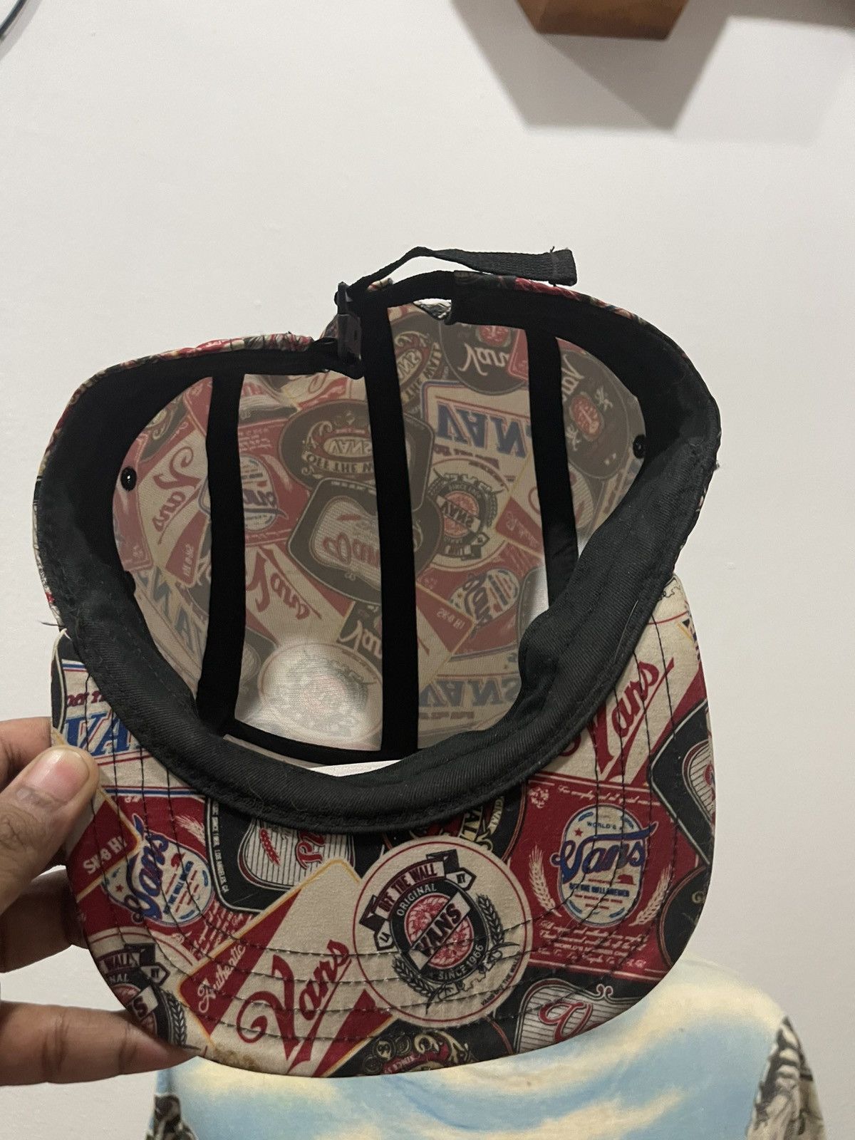 Vans Vans 5 Panel Hat Cap Strap Back Davis All Over Print Size ONE SIZE - 4 Thumbnail