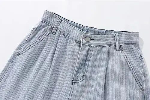 Japanese Brand 21SS Indigo Union Japan Blue Striped Denim Pants Size US 32 / EU 48 - 2 Thumbnail