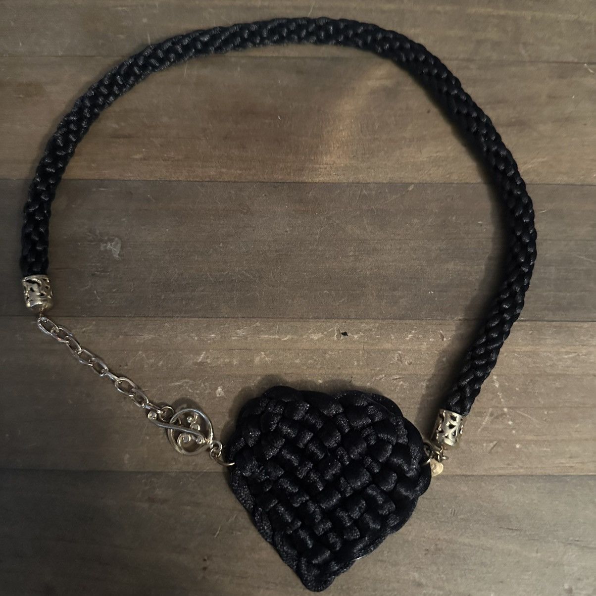 Other Black woven heart rope necklace Size ONE SIZE - 2 Thumbnail