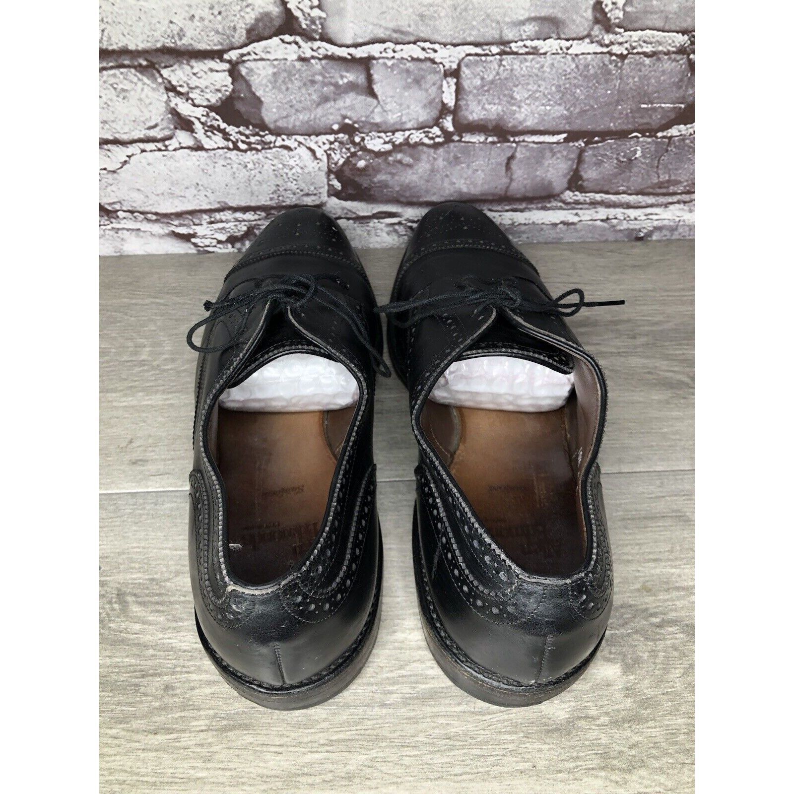 Allen Edmonds Allen Edmonds Sanford Black Leather Cap Toe Oxfords Dress Sh Size US 10.5 / EU 43-44 - 17 Thumbnail