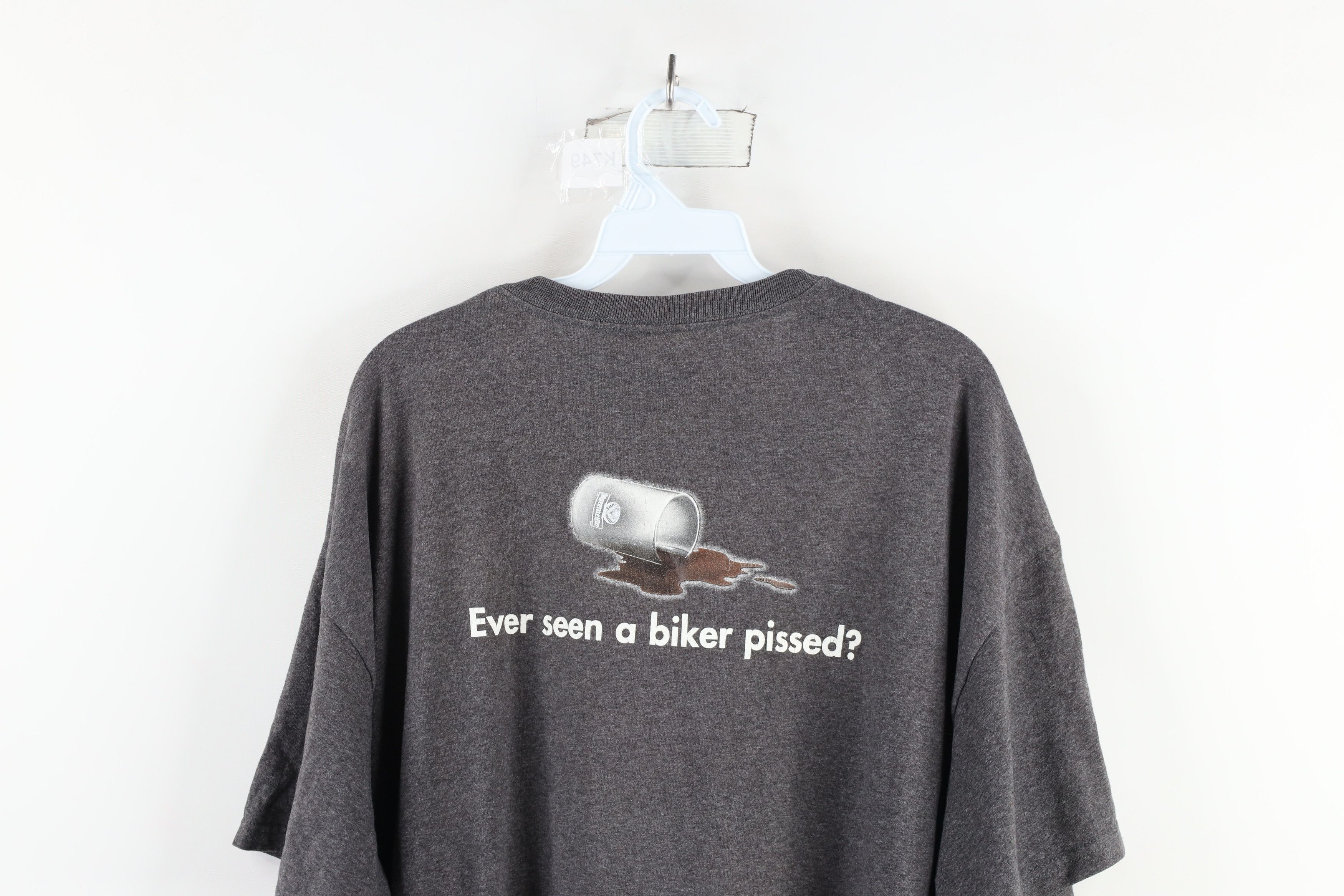 Vintage Vintage Ever Seen A Biker Pissed Spilled Shot T-Shirt Size US XL / EU 56 / 4 - 9 Thumbnail
