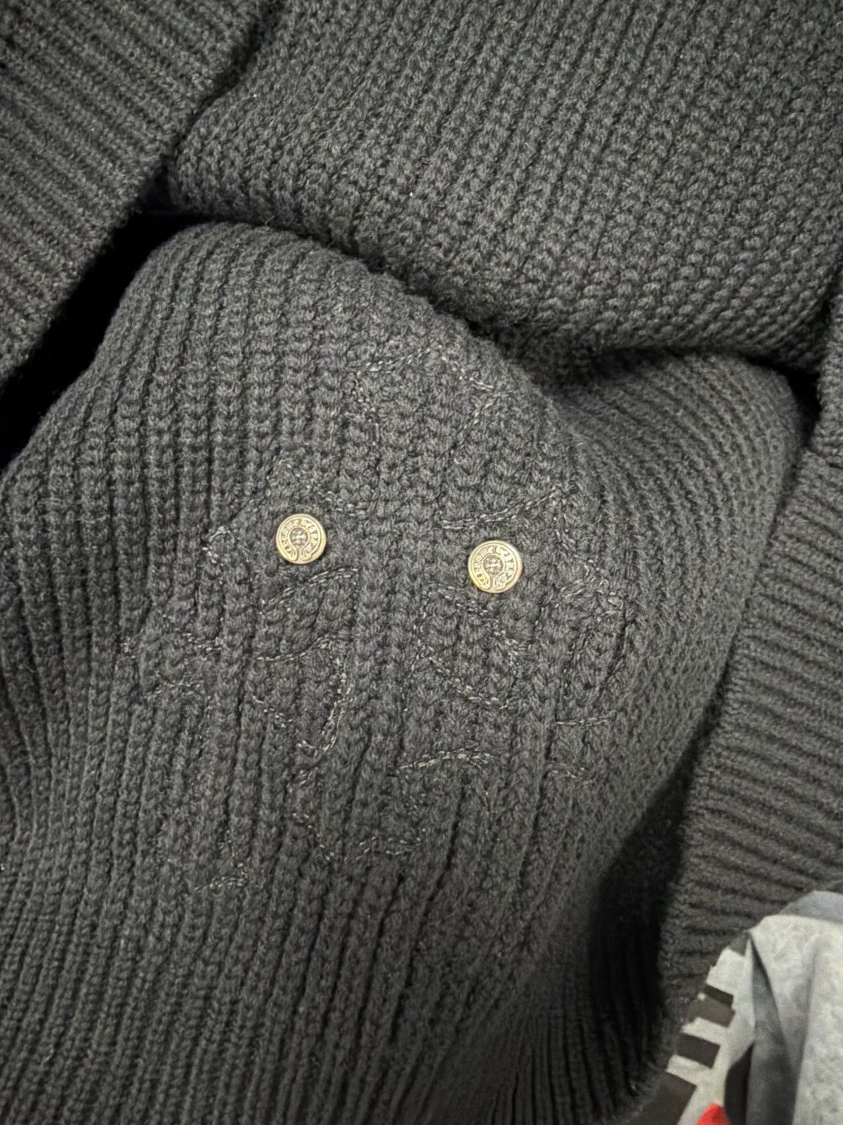 Chrome Hearts Chrome Cashmere Black Triple Cross Crewneck Size US L / EU 52-54 / 3 - 8 Thumbnail