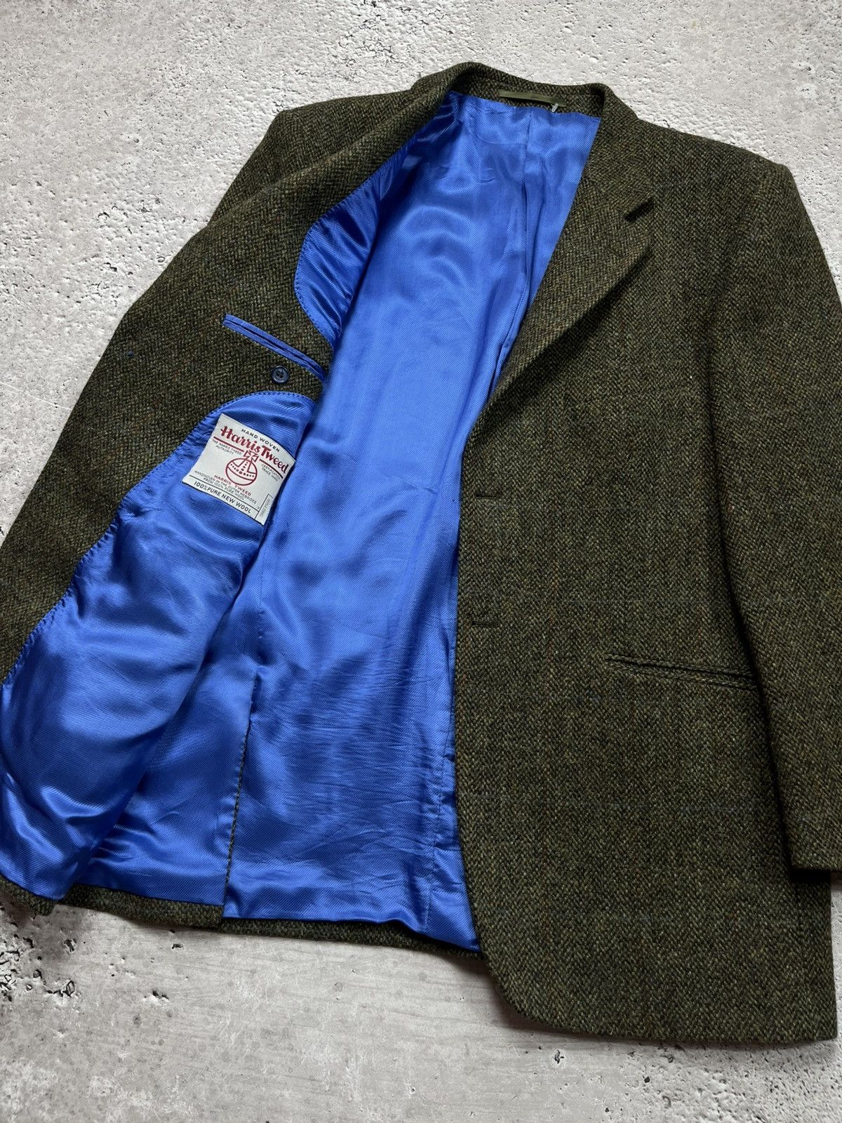 Harris Tweed Harris Tweed wool blazer brown herringbone R44 jacket Size 44R - 7 Thumbnail