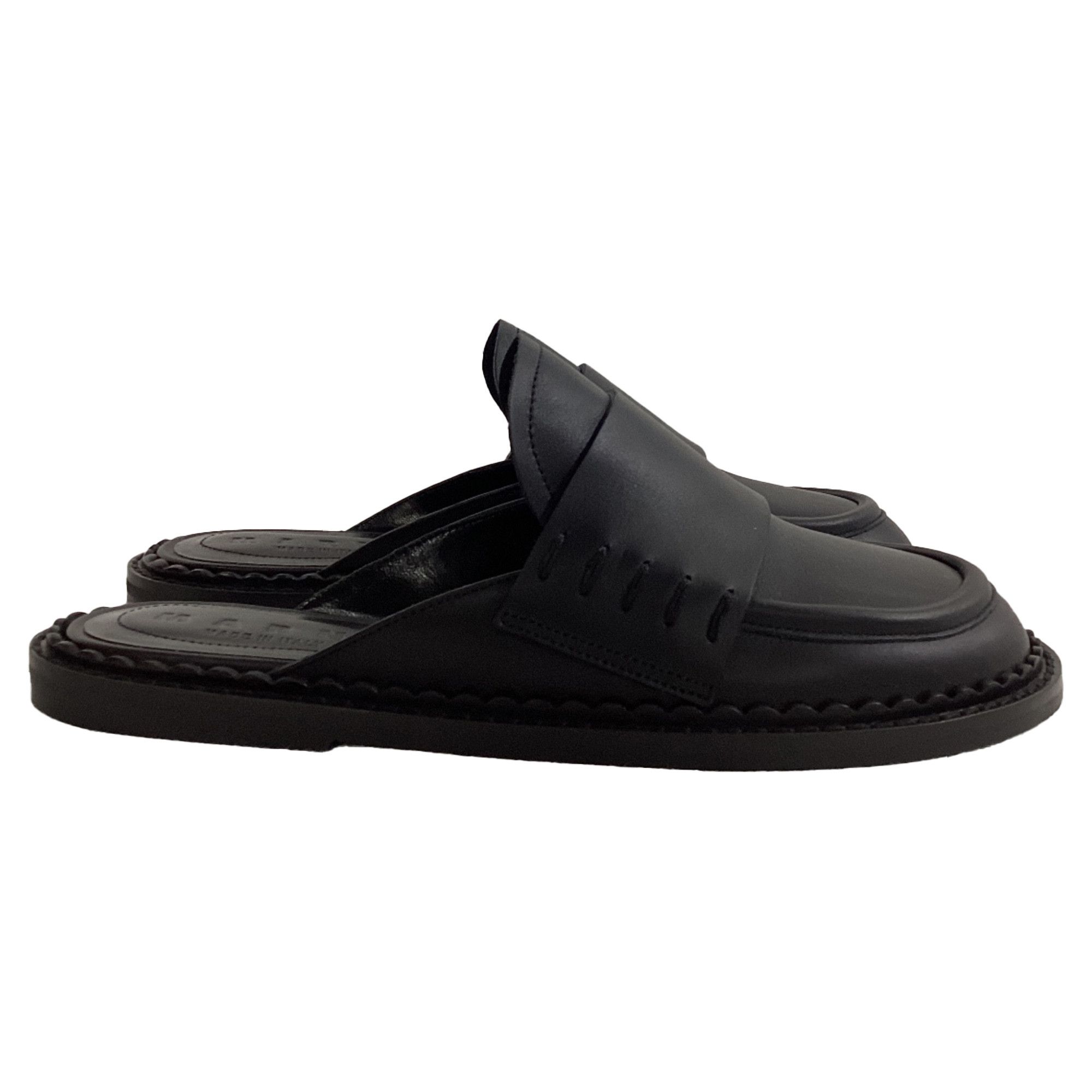 Marni Marni Loafer Mules in Black Leather Size US 6 / IT 36 - 1 Thumbnail