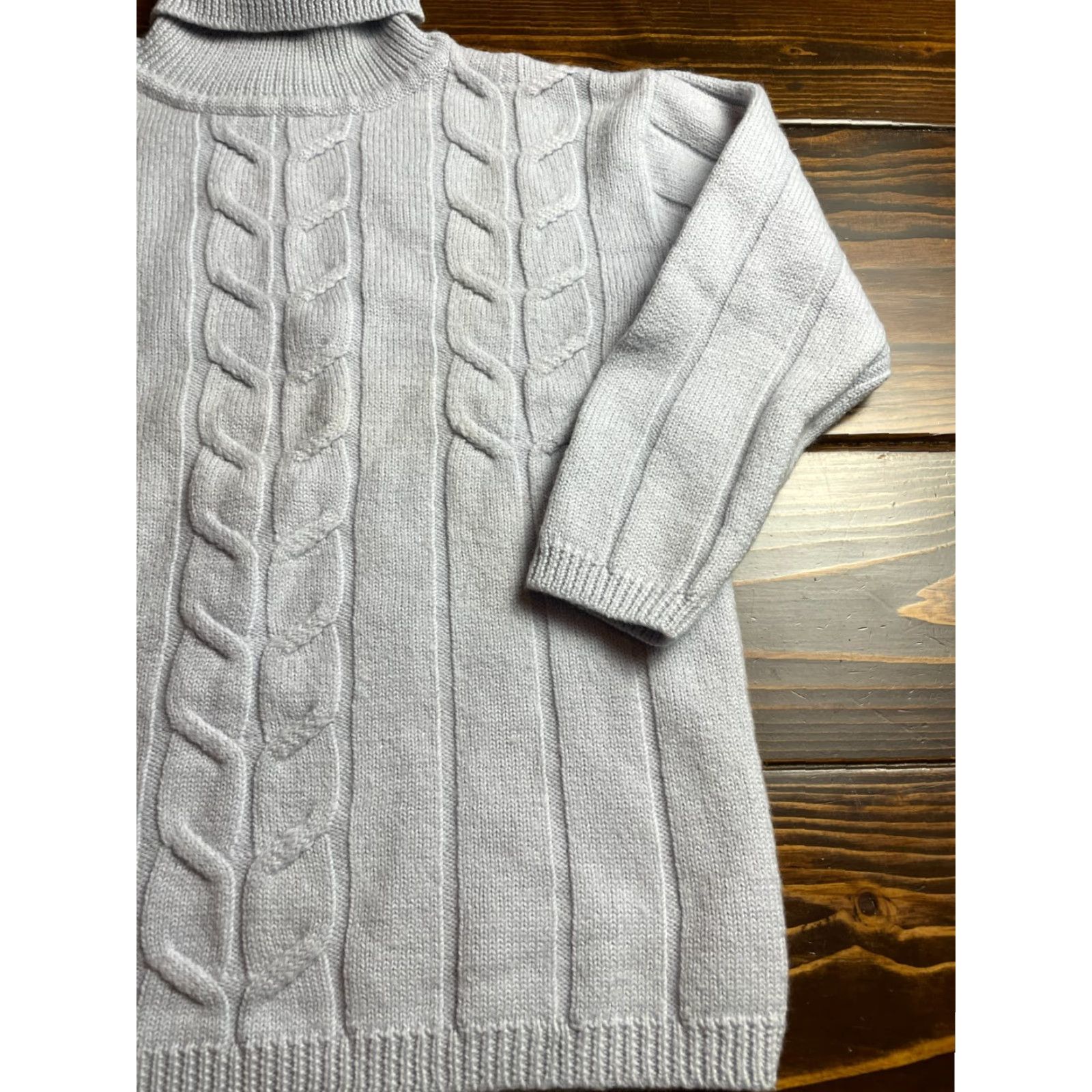 Vintage VINTAGE Spiegel Sweater Women's Size Medium Blue Wool Blend 3/4 Sleeve Turtleneck Pullover Size M / US 6-8 / IT 42-44 - 3 Thumbnail