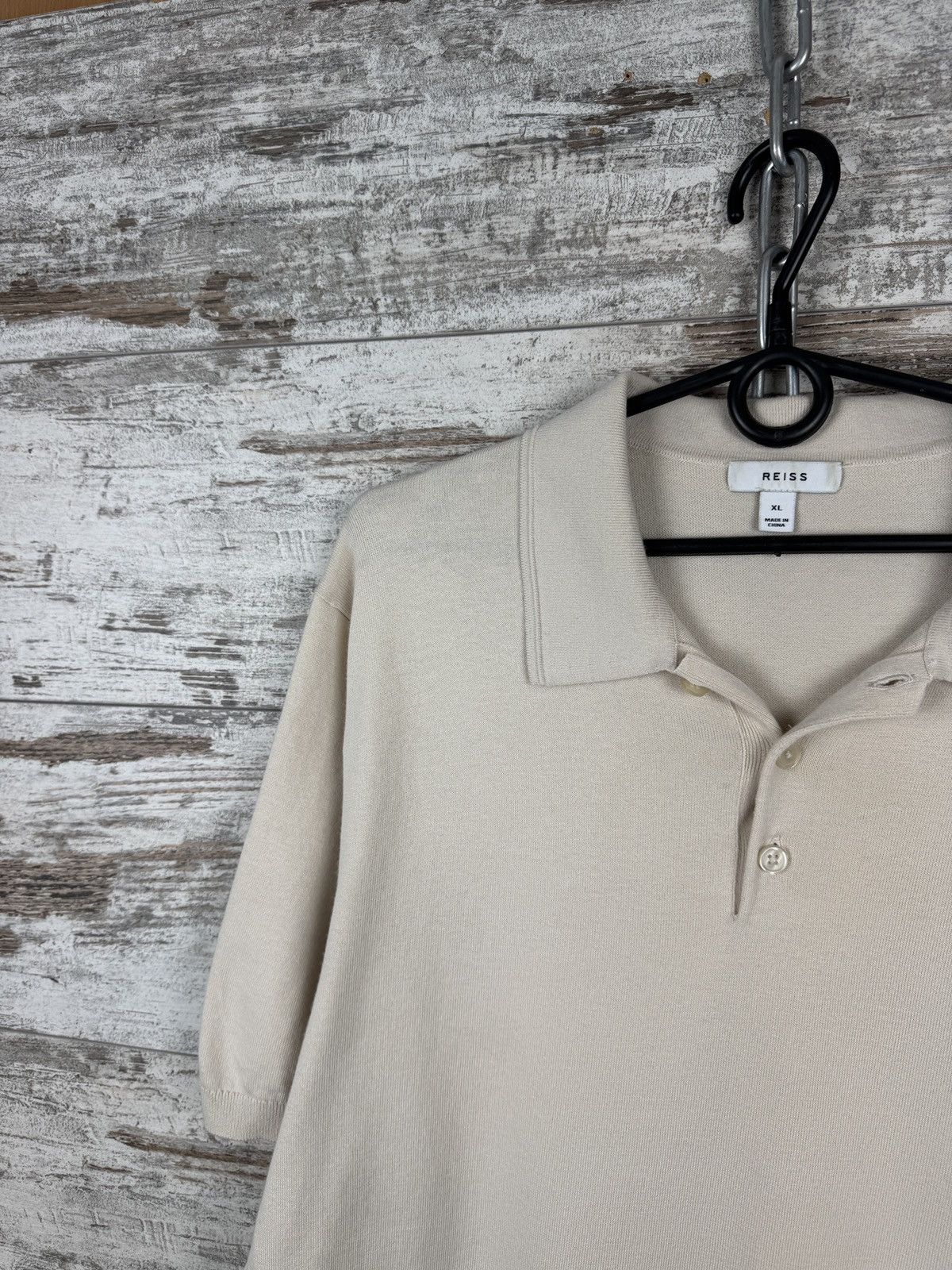 Reiss Mens Reiss polos luxury beige T-shirt tee old money tee Size US XL / EU 56 / 4 - 3 Thumbnail