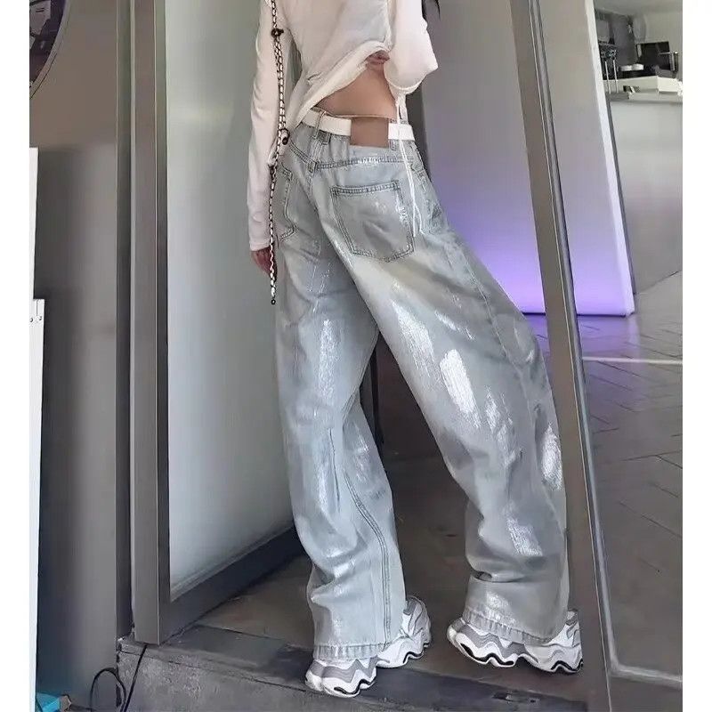 Japanese Brand Loose wide leg retro straight leg jeans Size US 30 / EU 46 - 4 Thumbnail