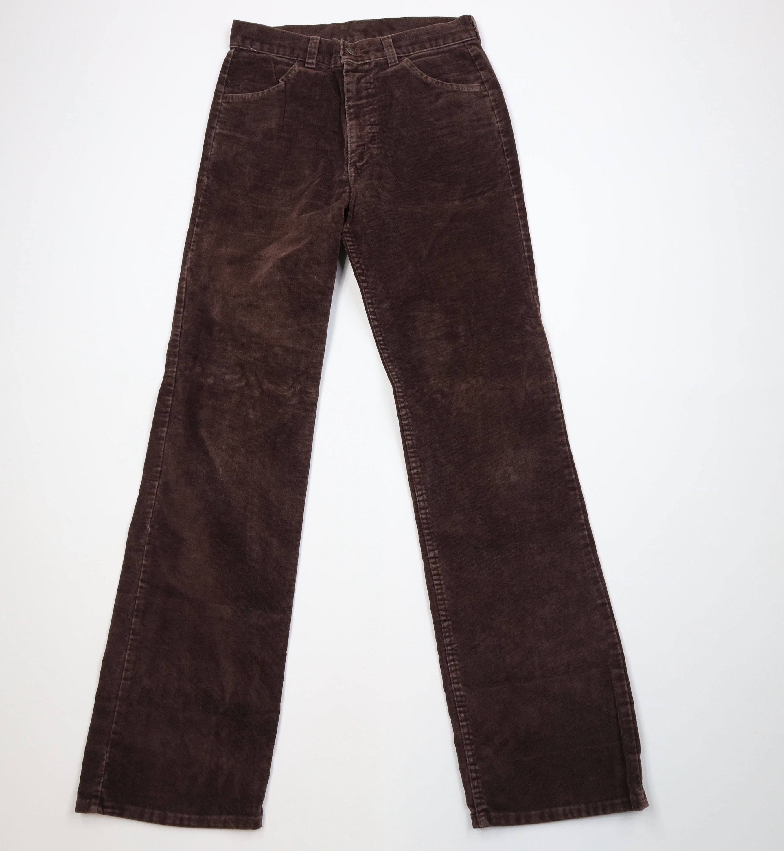 Levi's Vintage 70s Levis Velour Corduroy Wide Leg Pants Brown USA Size US 30 / EU 46 - 1 Thumbnail