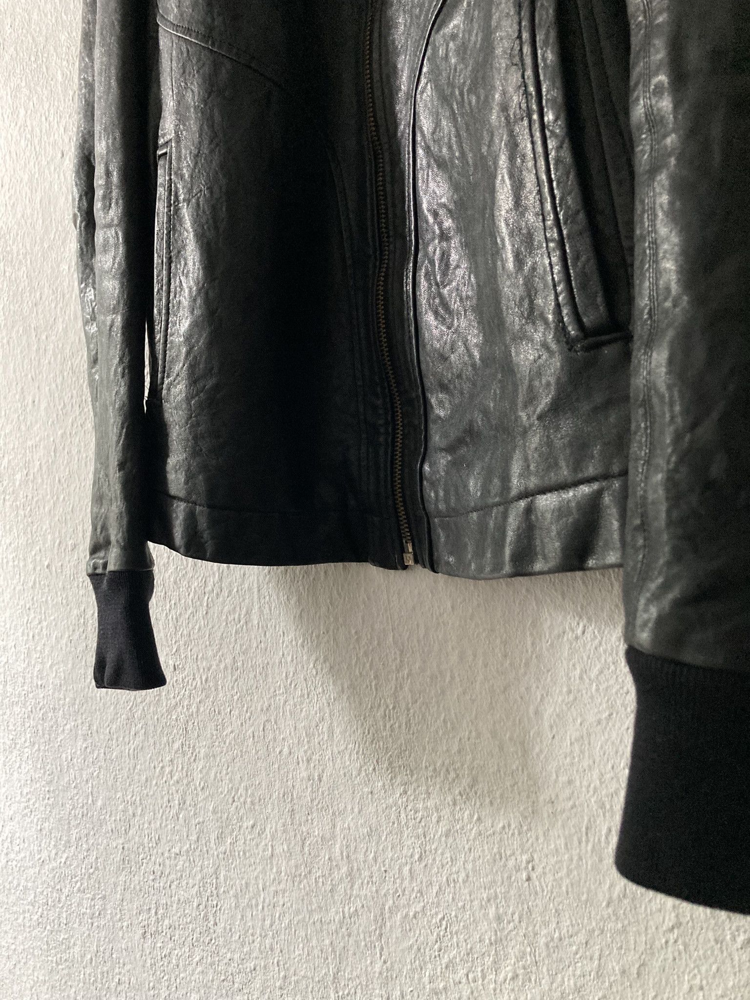 Rick Owens F/W 09 "CRUST" Hammered Lamb Leather Intarsia Jacket XL Size US XL / EU 56 / 4 - 3 Thumbnail