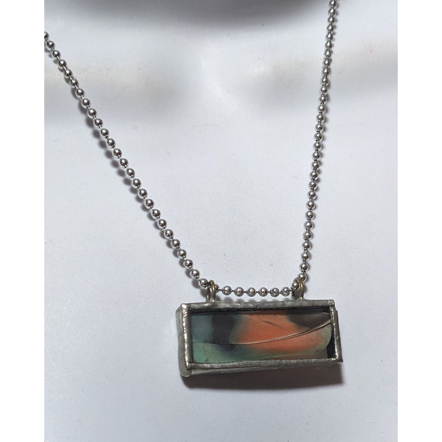 Other Glass Encased Bird Feather Pendant Necklace Size ONE SIZE - 6 Thumbnail