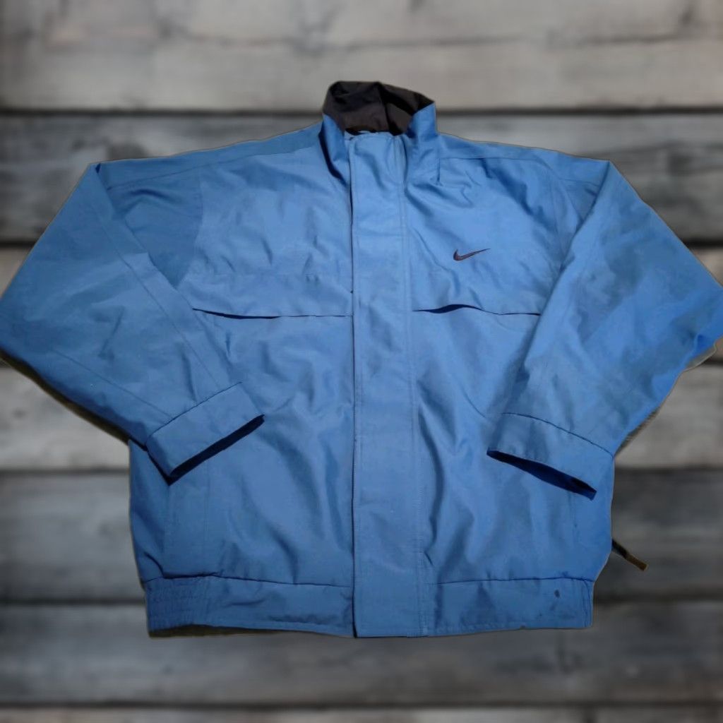 Nike Vtg Nike Golf Blue Mens Full Zip Bomber Jacket Vented Pockets Snap Size S Size US S / EU 44-46 / 1 - 1 Thumbnail