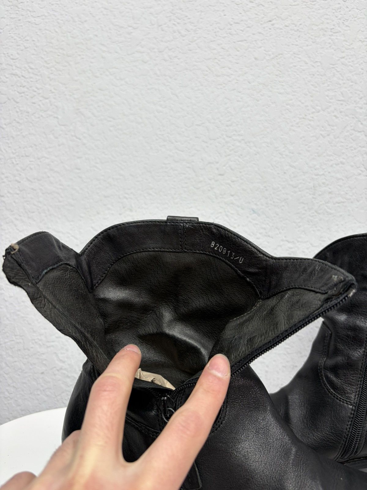 Hedi Slimane AS 98 Vibe Artisan Black Leather Side Zip Ankle Biker Boots Size US 7.5 / EU 40-41 - 13 Thumbnail