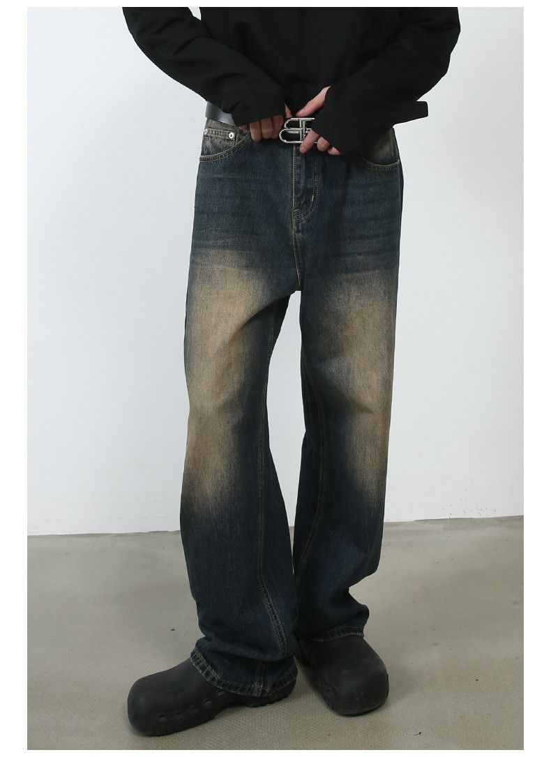 Japanese Brand × Jean Washed vintage distressed straight loose jeans Size US 34 / EU 50 - 3 Thumbnail