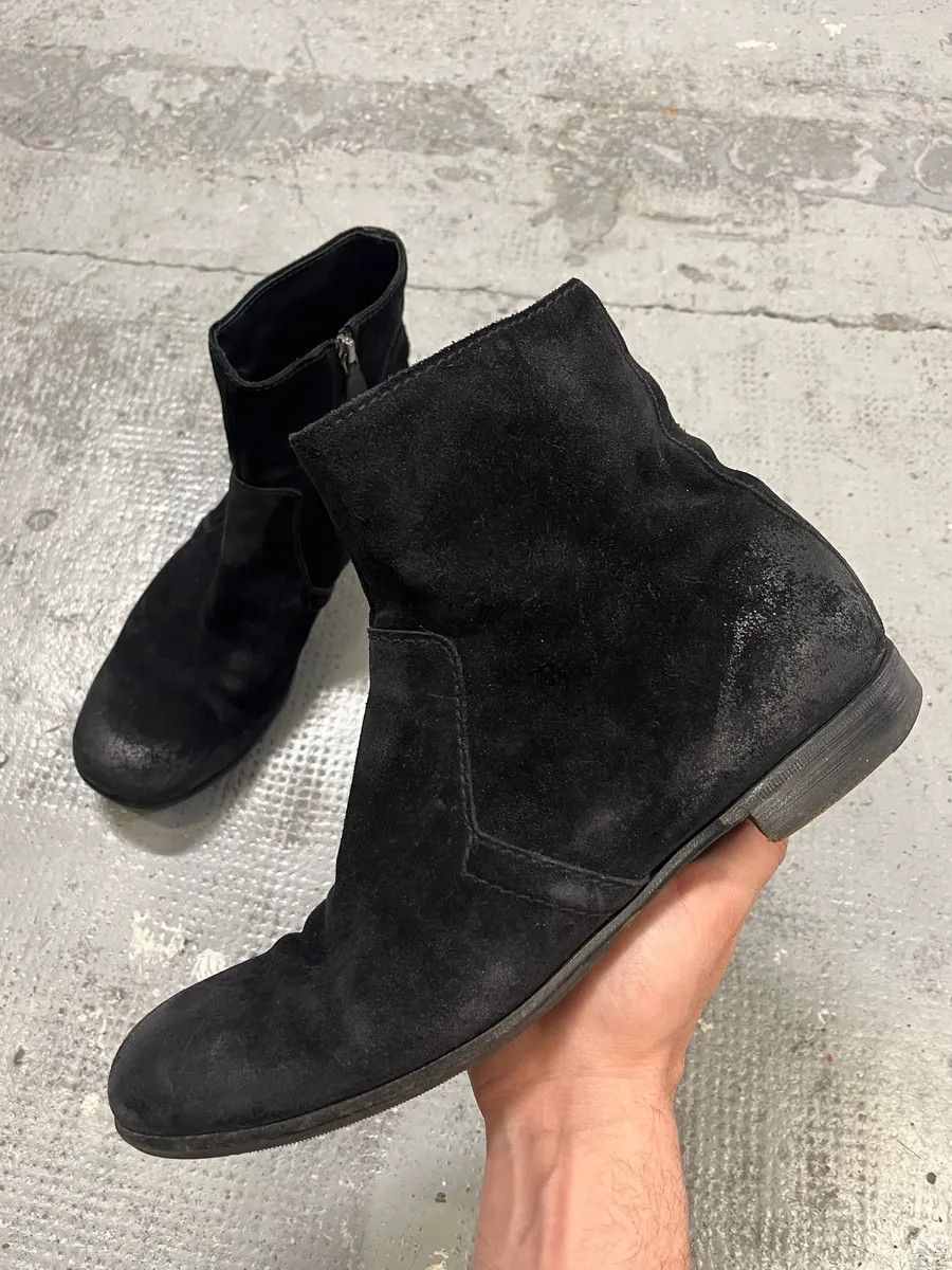 Prada Prada Black Eroded Leather Chelsea Boots Size US 9 / EU 42 - 1 Thumbnail