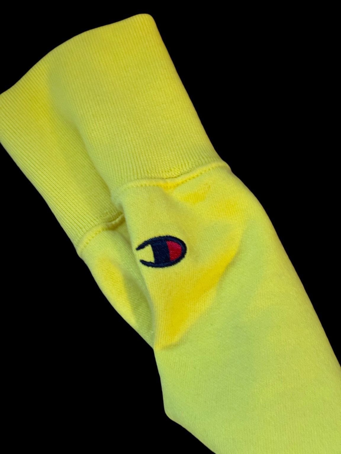 Champion Champion Yellow Cropped Hoodie Size L / US 10 / IT 46 - 3 Thumbnail