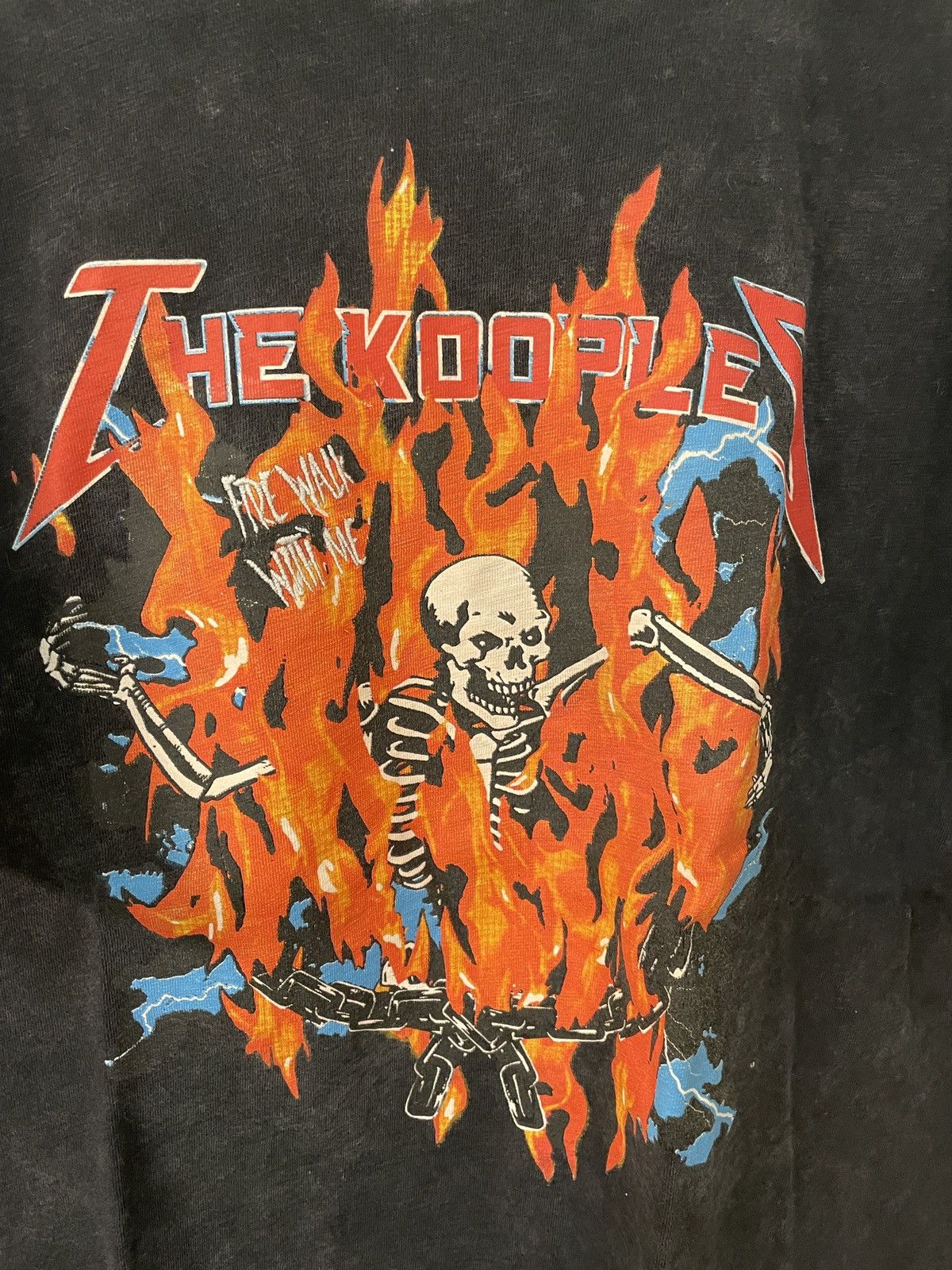 The Kooples The Kooples Fire Skeleton T Shirt Size US XL / EU 56 / 4 - 3 Thumbnail
