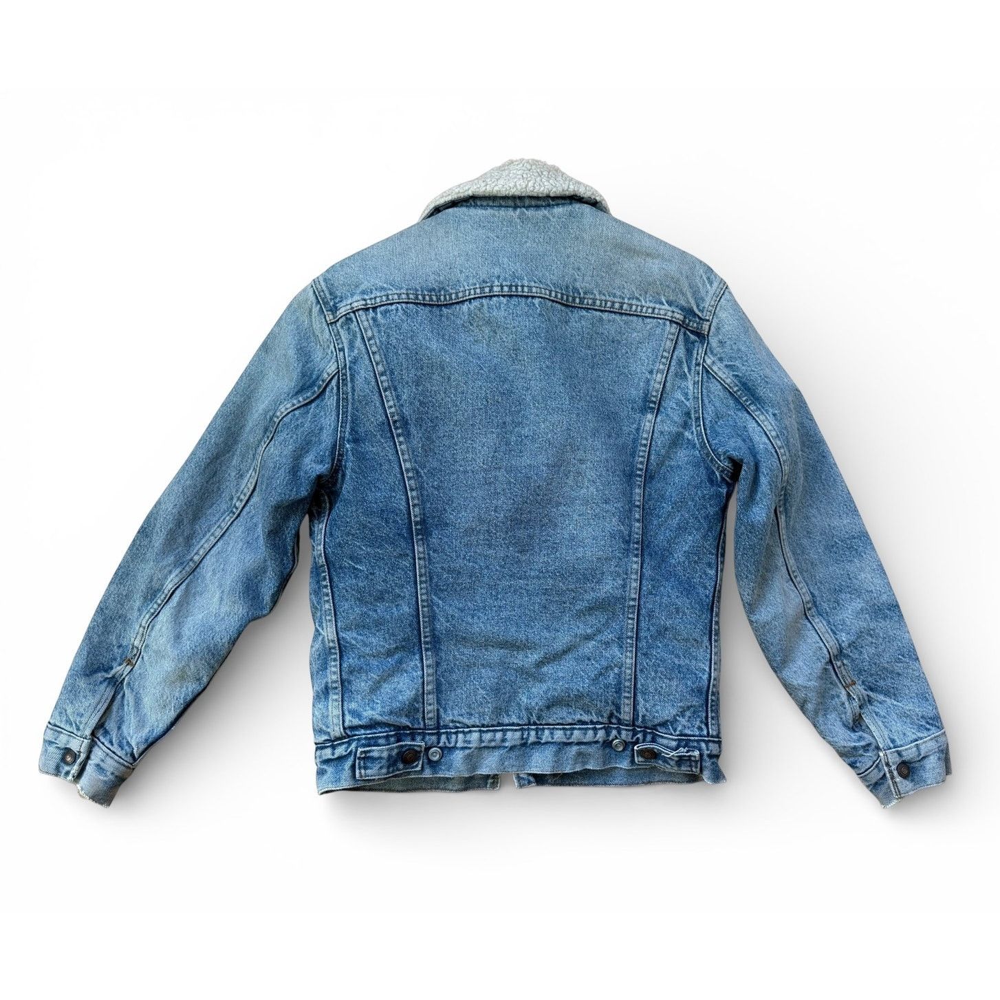 Levi's Vintage 90s Levi's Sherpa Lined Blue Denim Jacket Men's 34R Size US M / EU 48-50 / 2 - 5 Thumbnail
