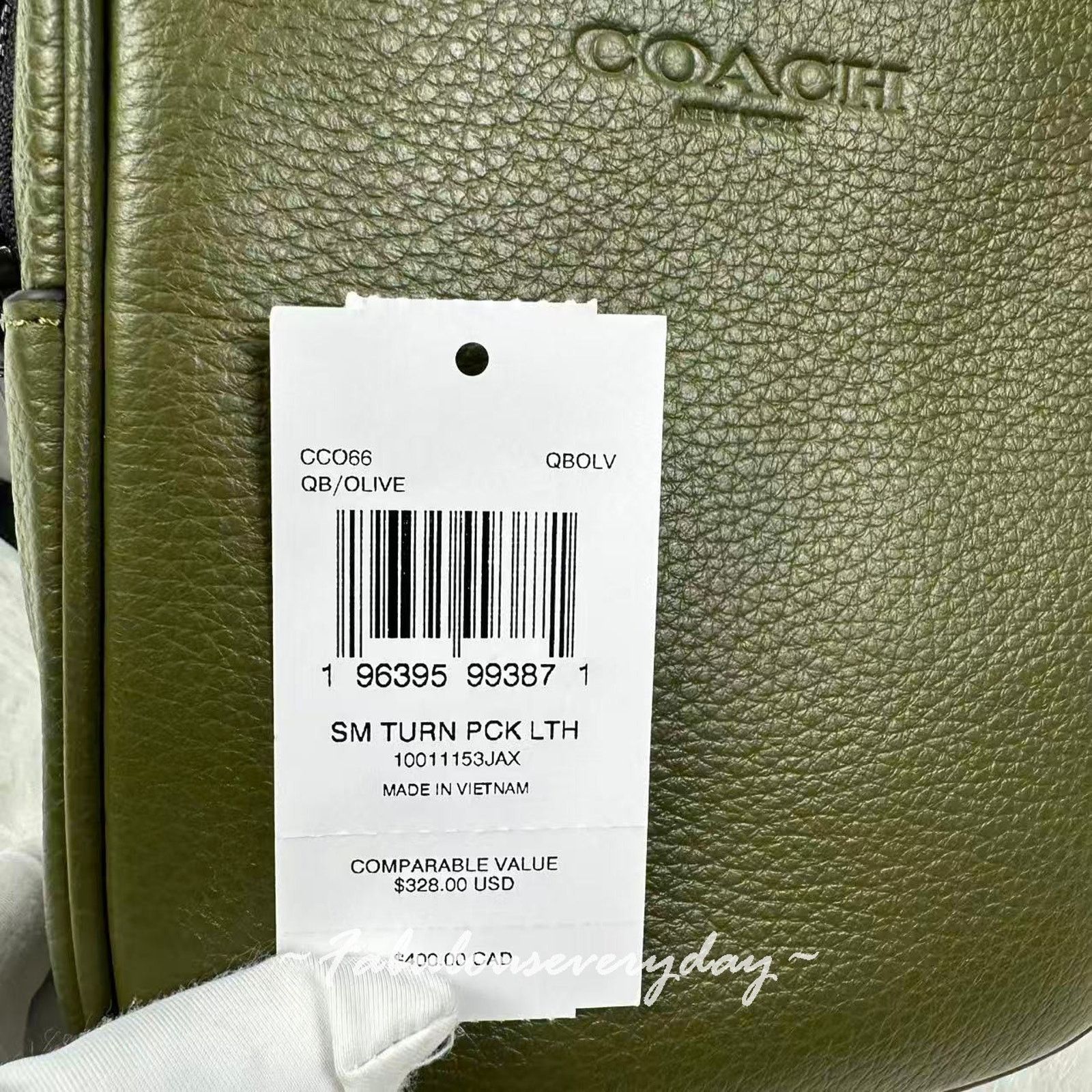 Coach Coach Men's Small Turner Pack In Leather/Qb/Olive CCO66 NWT Size ONE SIZE - 4 Thumbnail