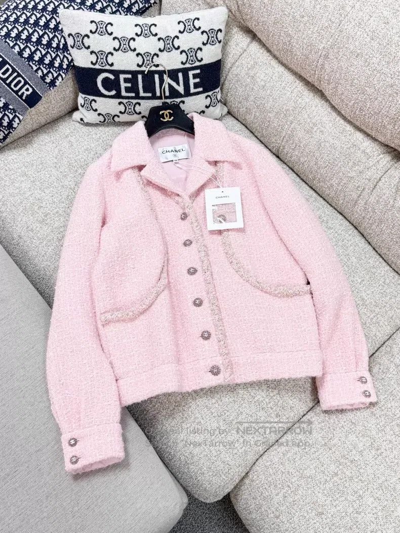 Chanel Chanel Long-sleeved jacket with diamond rolled edge woven Size XS / US 0-2 / IT 36-38 - 2 Thumbnail