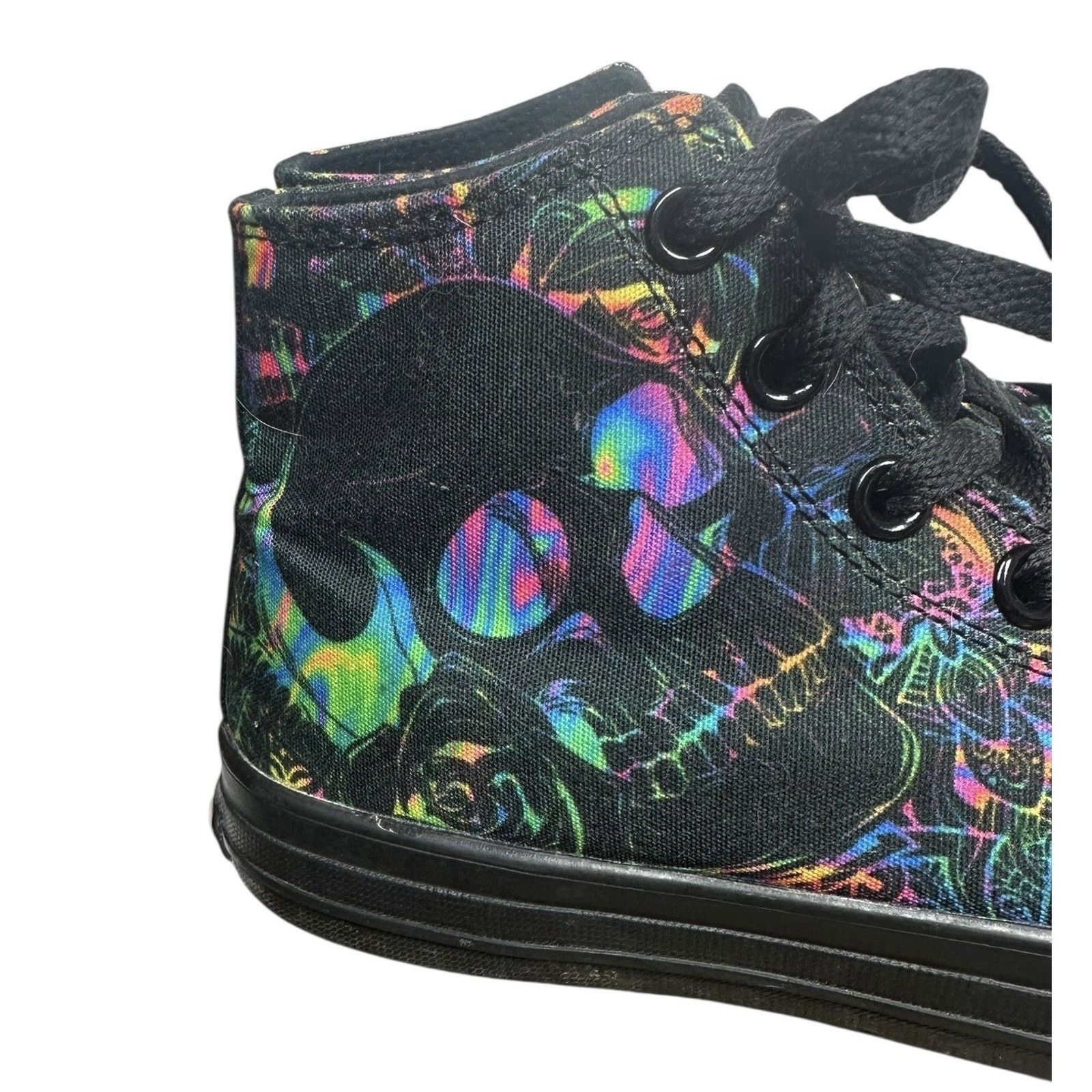 Other Raad Skull Roses Canvas High Top Punk Skater Women 8 Men 6.5 Size US 6.5 / EU 39-40 - 2 Thumbnail