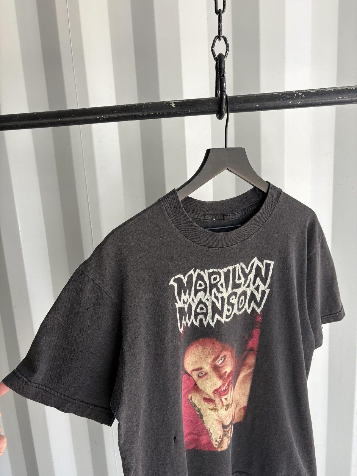 Band Tees Vintage Marilyn Manson God of Fuck Shirt Faded Grunge Band Size US L / EU 52-54 / 3 - 4 Thumbnail