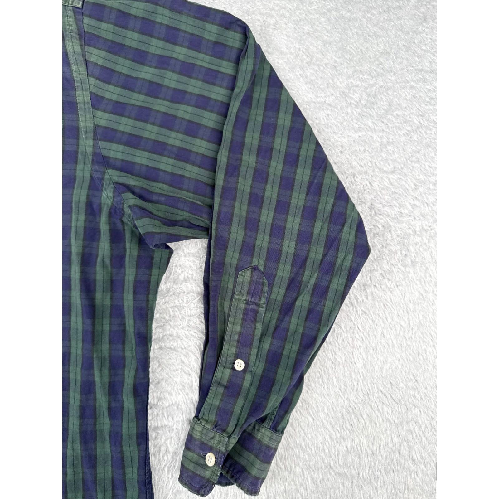 Polo Ralph Lauren VINTAGE Polo Ralph Lauren Shirt 16-34 Adult Blue Green Plaid Yarmouth Cotton Size US L / EU 52-54 / 3 - 2 Thumbnail