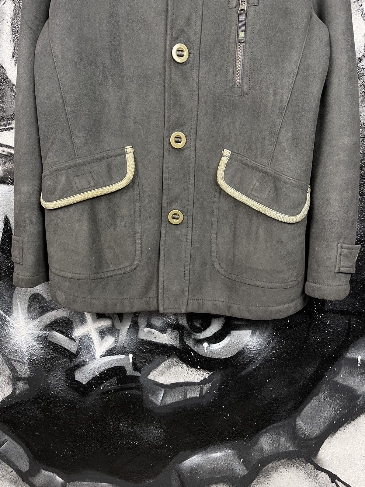 Armani Armani Jeans Vintage Grey Shearling Jacket Men’s Size Large Size US L / EU 52-54 / 3 - 5 Thumbnail