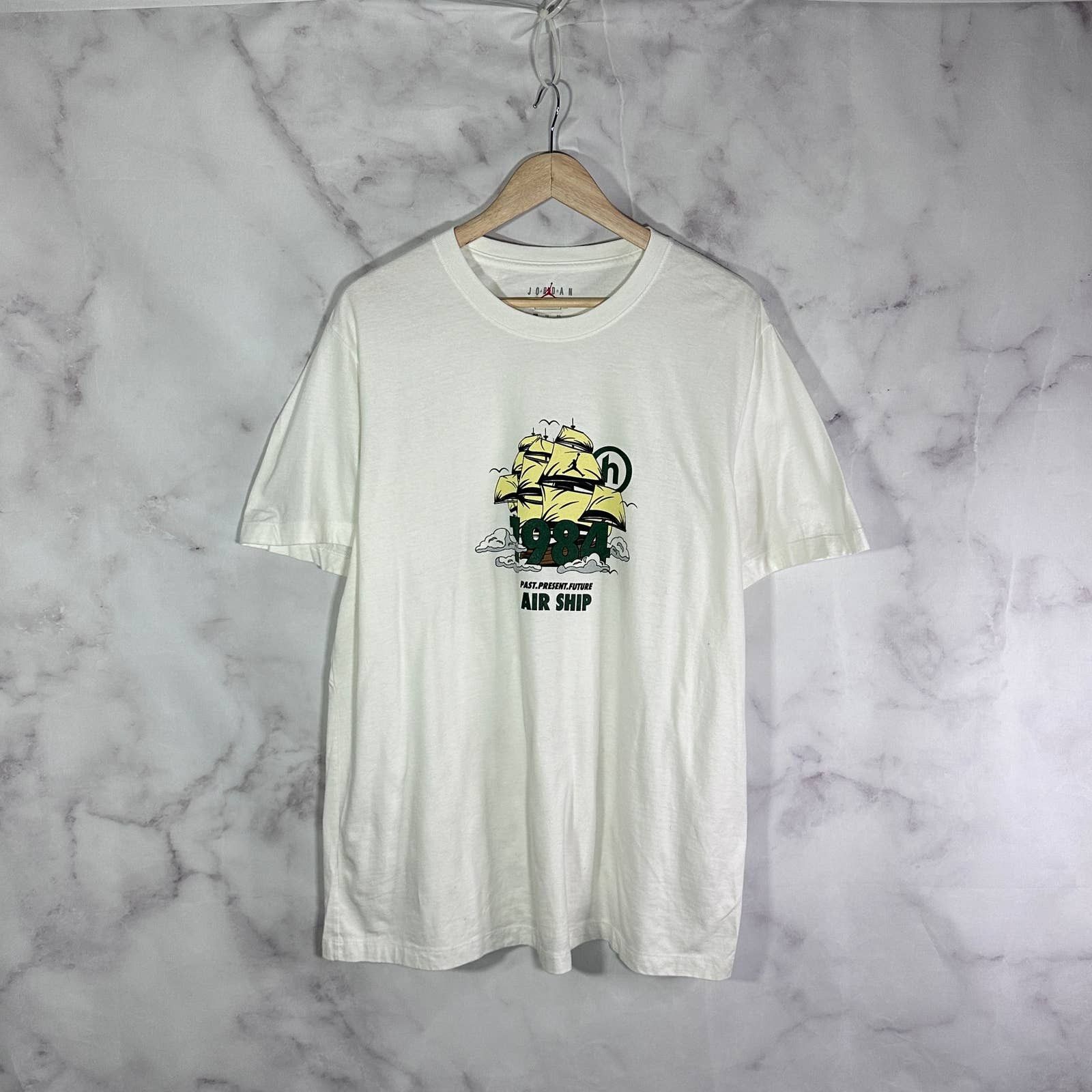 HIDDEN White Air Ship 1984 Tee Size US XL / EU 56 / 4 - 1 Thumbnail