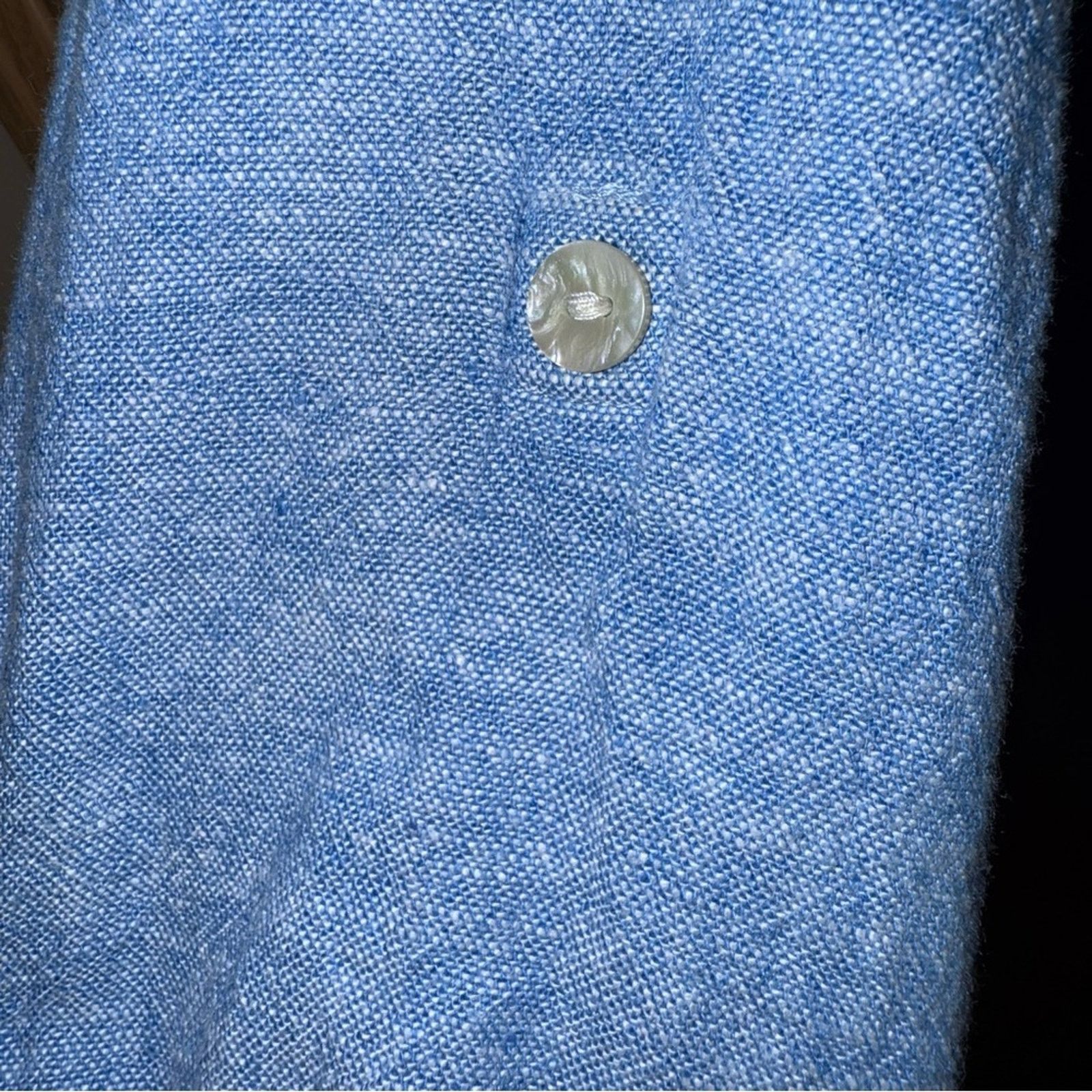 Orvis Orvis Men’s Blue Linen Shirt Size XL Size US L / EU 52-54 / 3 - 4 Thumbnail