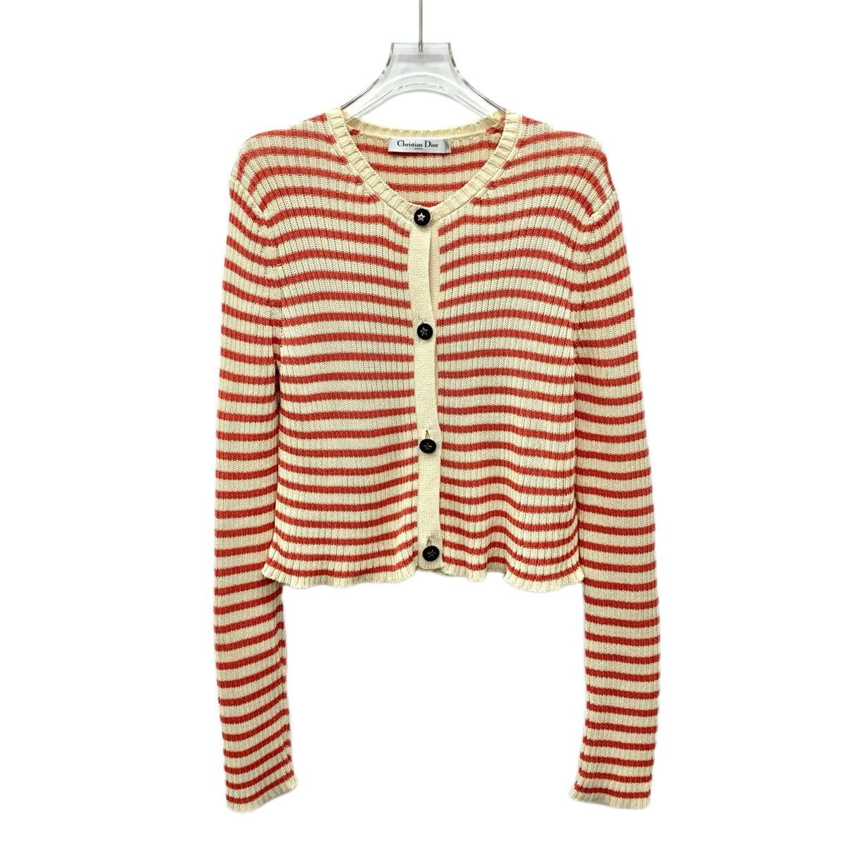 Dior Dior Color-blocked Striped Long Sleeve Knit Cardigan K26WX Size M / US 6-8 / IT 42-44 - 3 Thumbnail
