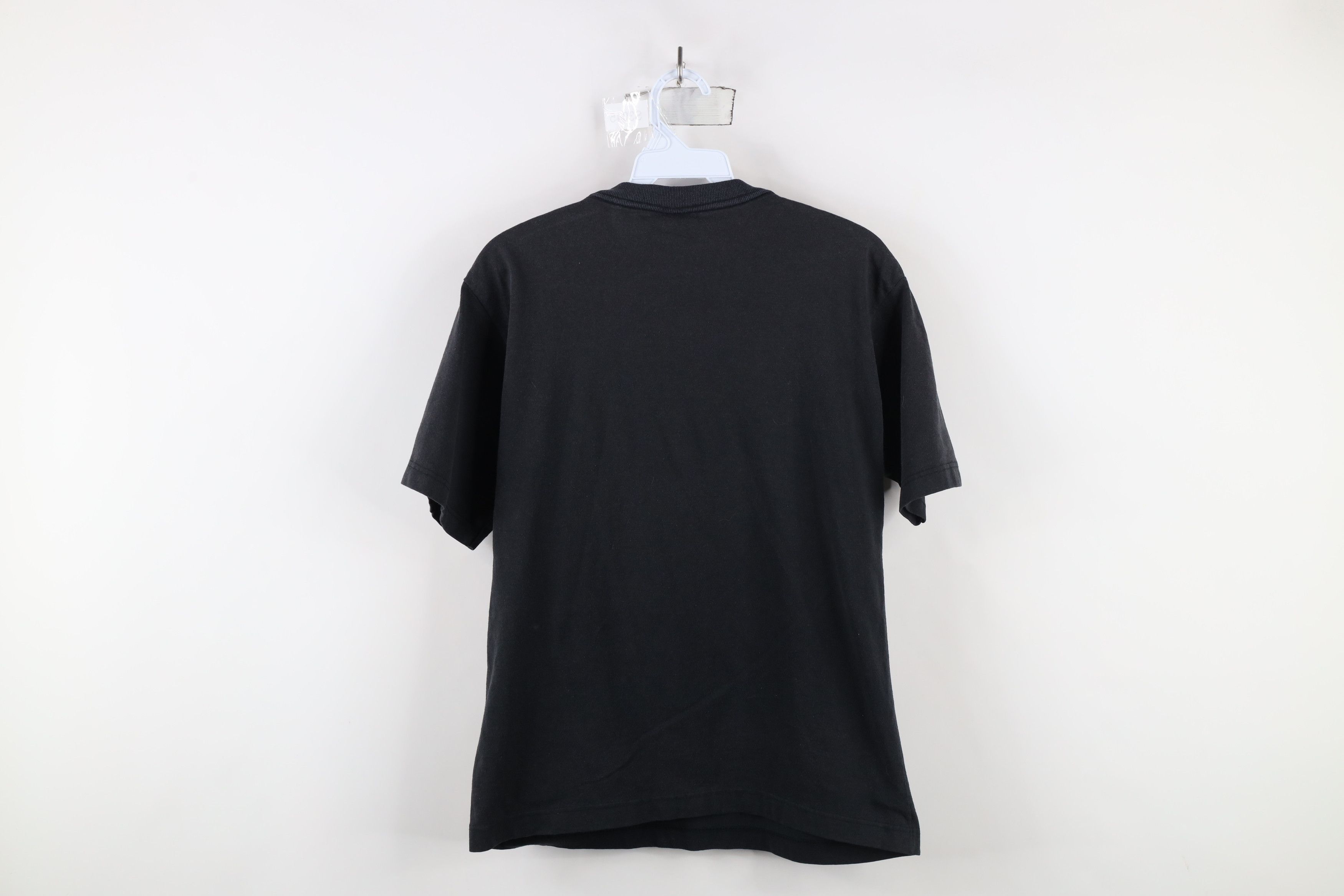 Vintage Vintage 90s Streetwear Blank Pocket T-Shirt Black Cotton USA Size M / US 6-8 / IT 42-44 - 10 Thumbnail