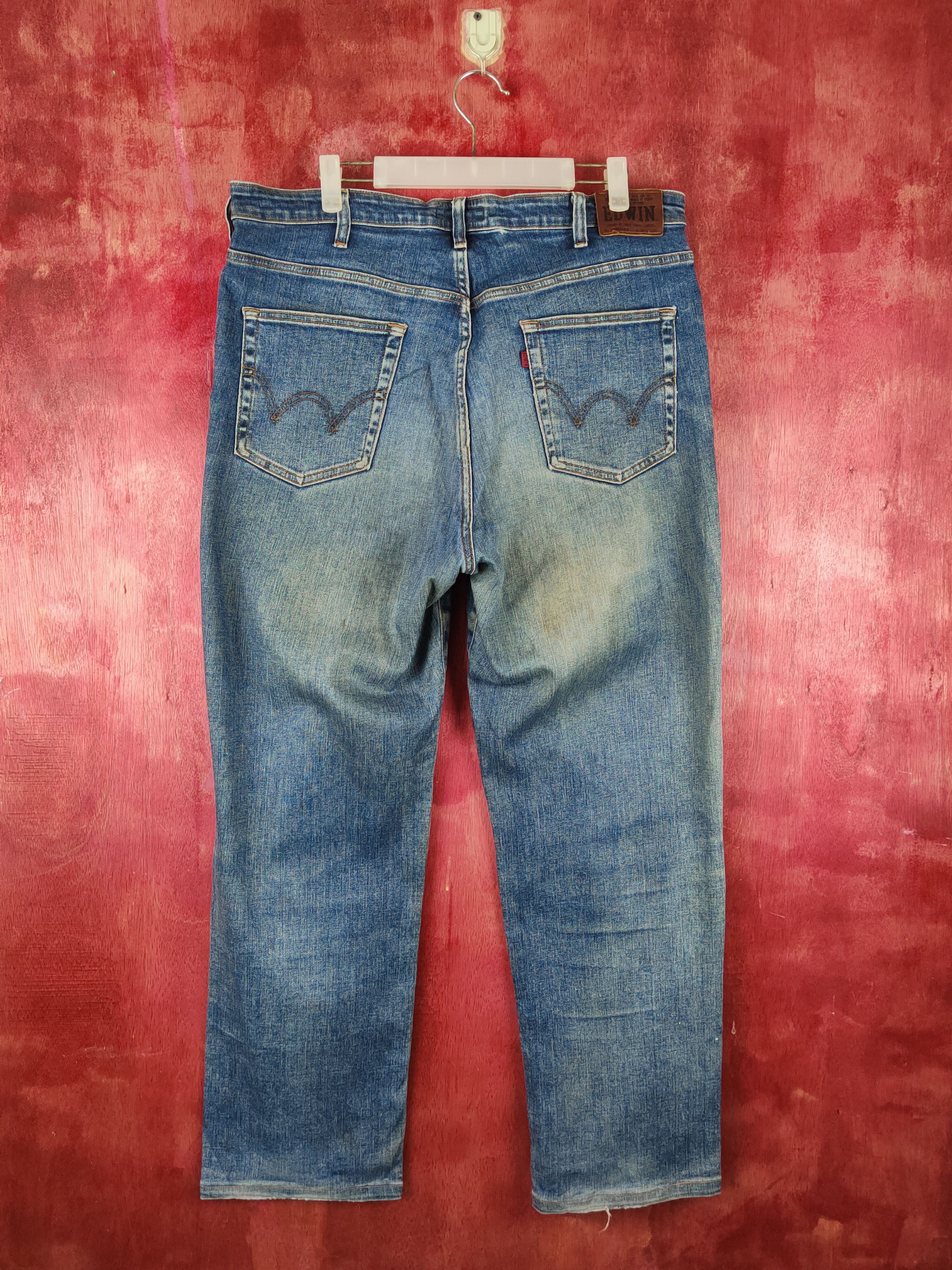 Edwin Edwin Dark Blue Distressed Multipocket Denim #S1609 Size US 35 - 10 Thumbnail