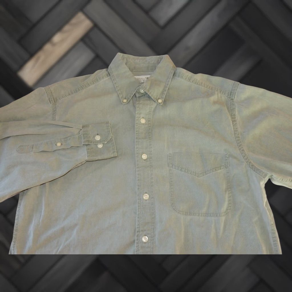 Banana Republic VTG Banana Republic Men’s Button-Front Shirt Solid Green Cotton Size S Long Sleeve Shirt Mens Size US S / EU 44-46 / 1 - 1 Thumbnail