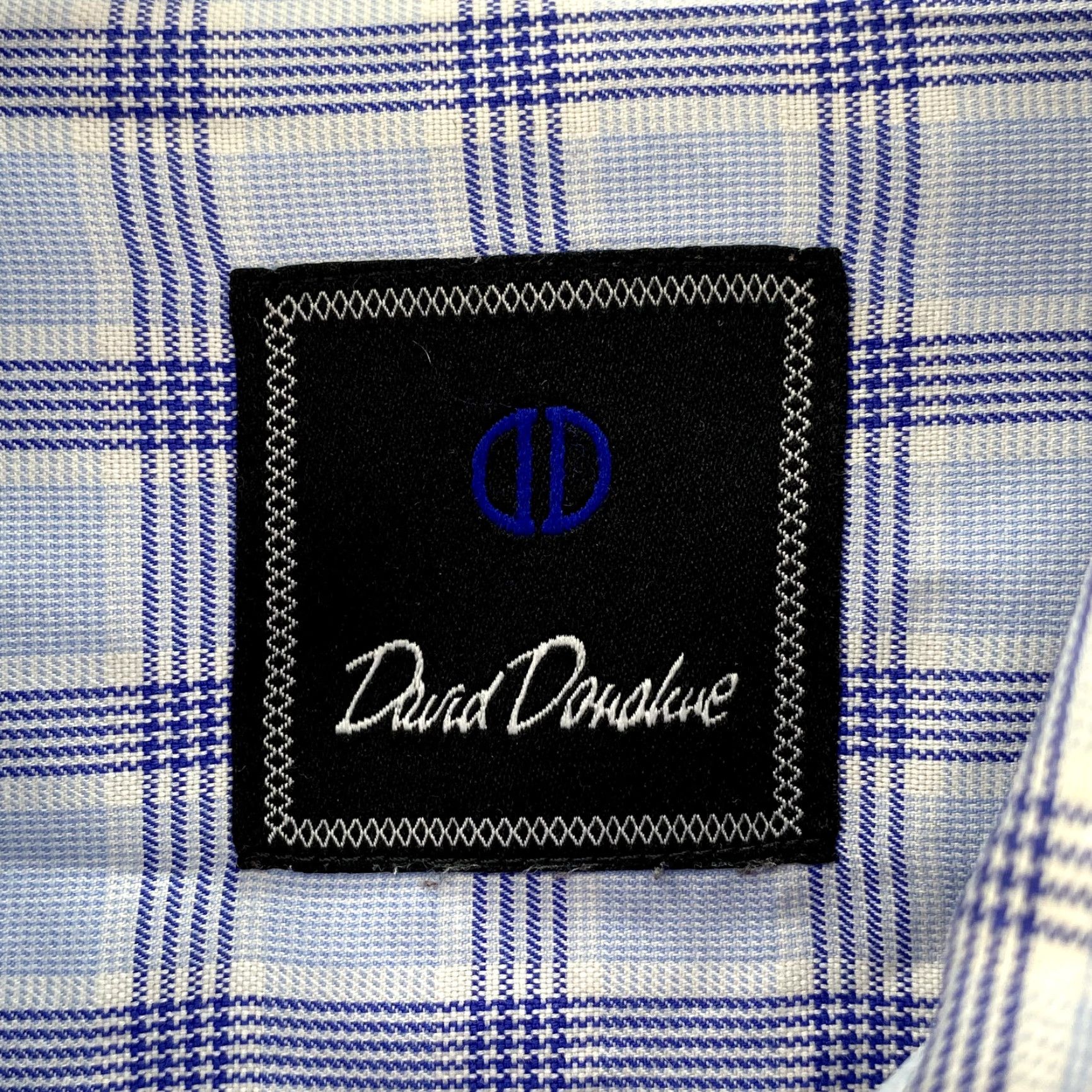 David Donahue David Donahue Dress Shirt Men's 16 34/35 Blue Plaid Office Preppy Normcore Corp Shirt Mens Size 34/35 Blue Plaid Dress Shirt (Regular) Size 34R - 4 Thumbnail