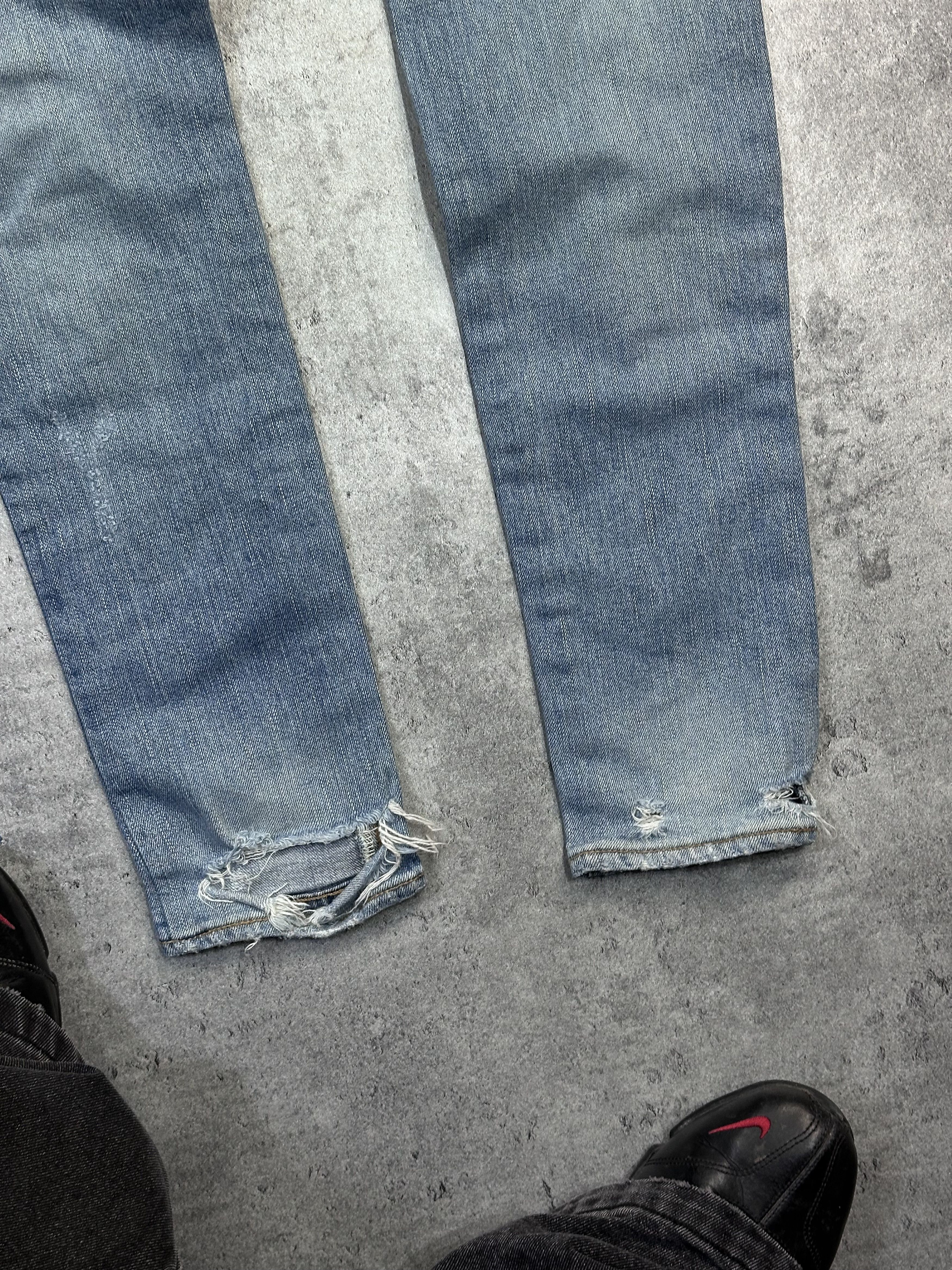 Saint Laurent Paris SLP AW15 Crash denim jeans skinny hedi era Size US 33 - 9 Thumbnail